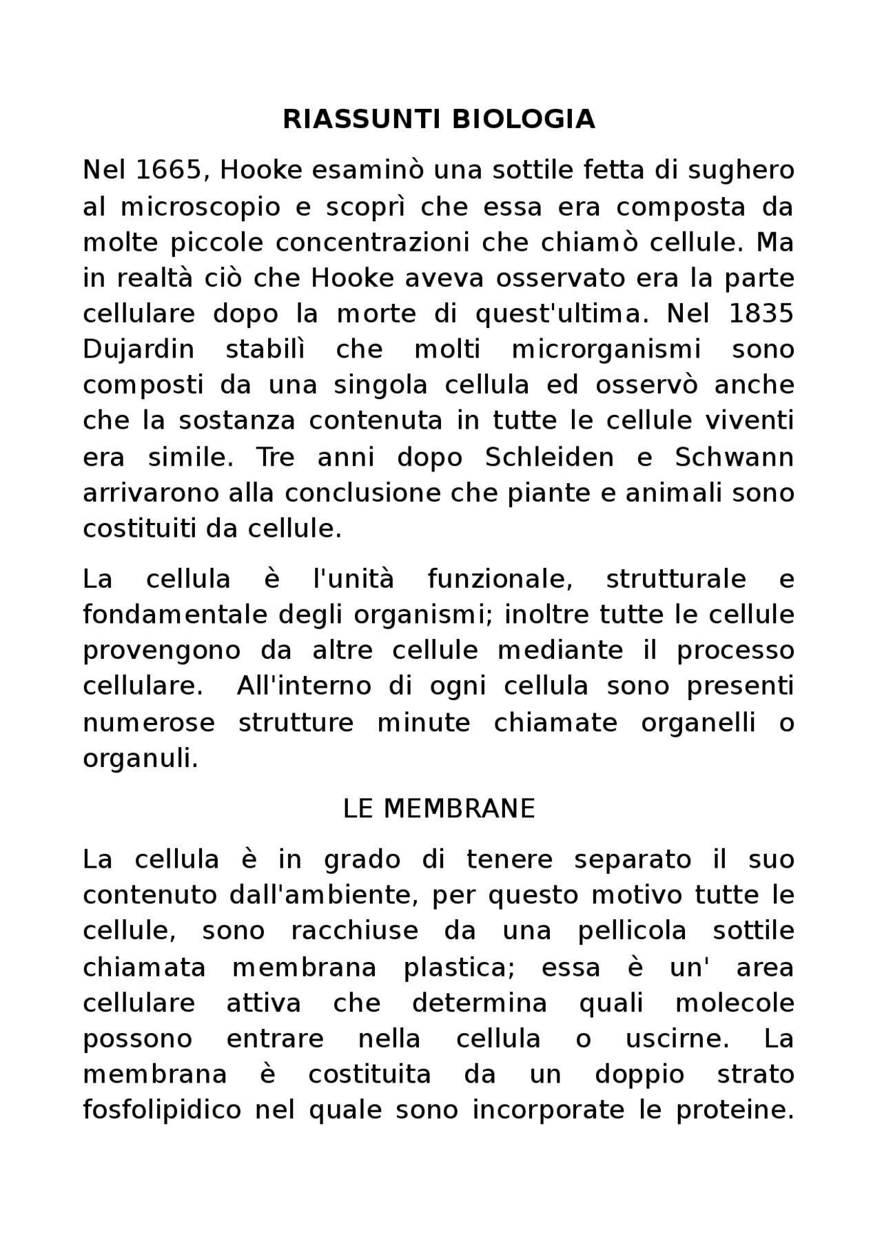 Riassunto di BIOLOGIA Dispense di Biologia, microbiologia e tecnologie di controllo sanitario