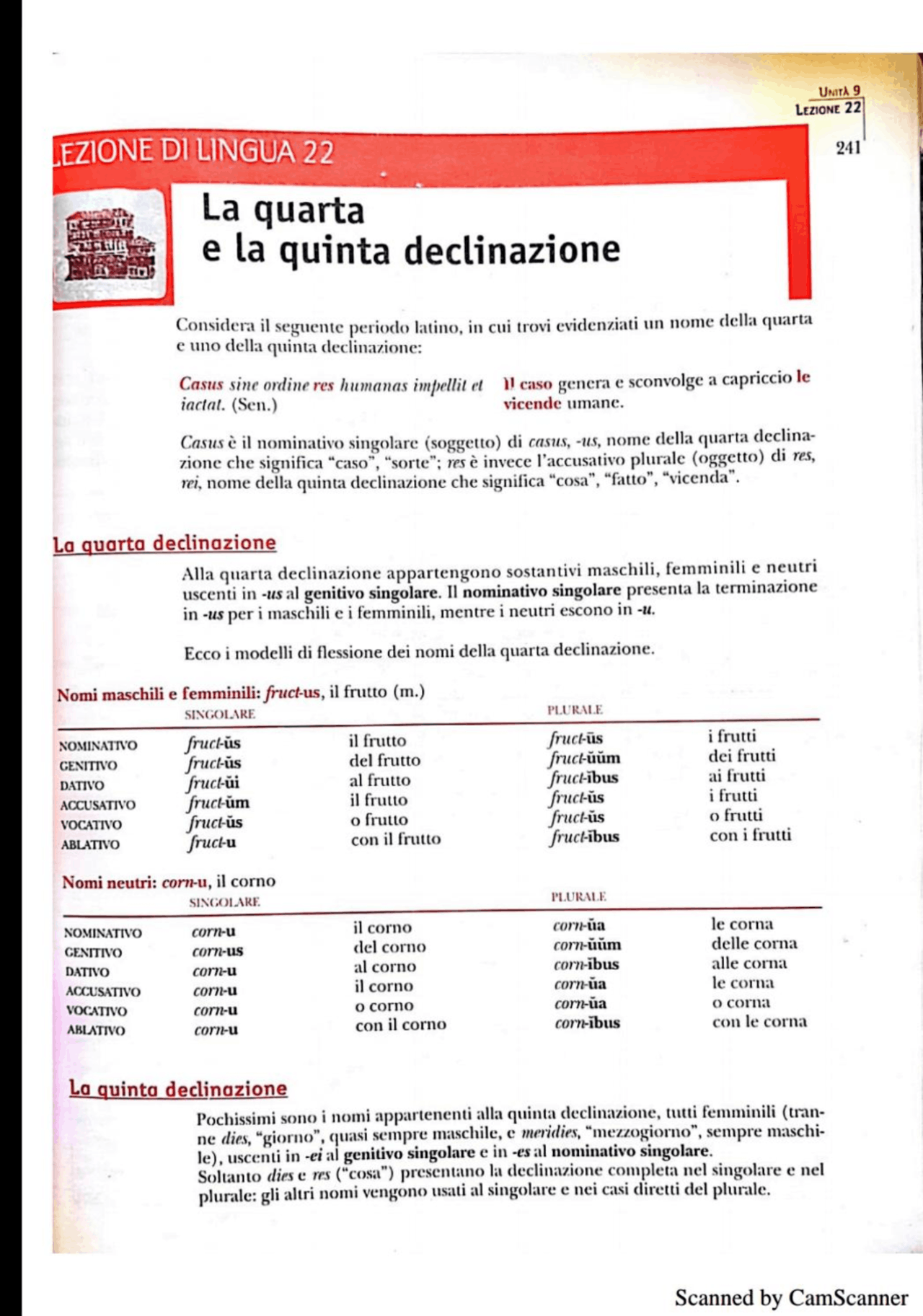 Un Caso Della Declinazione Latina