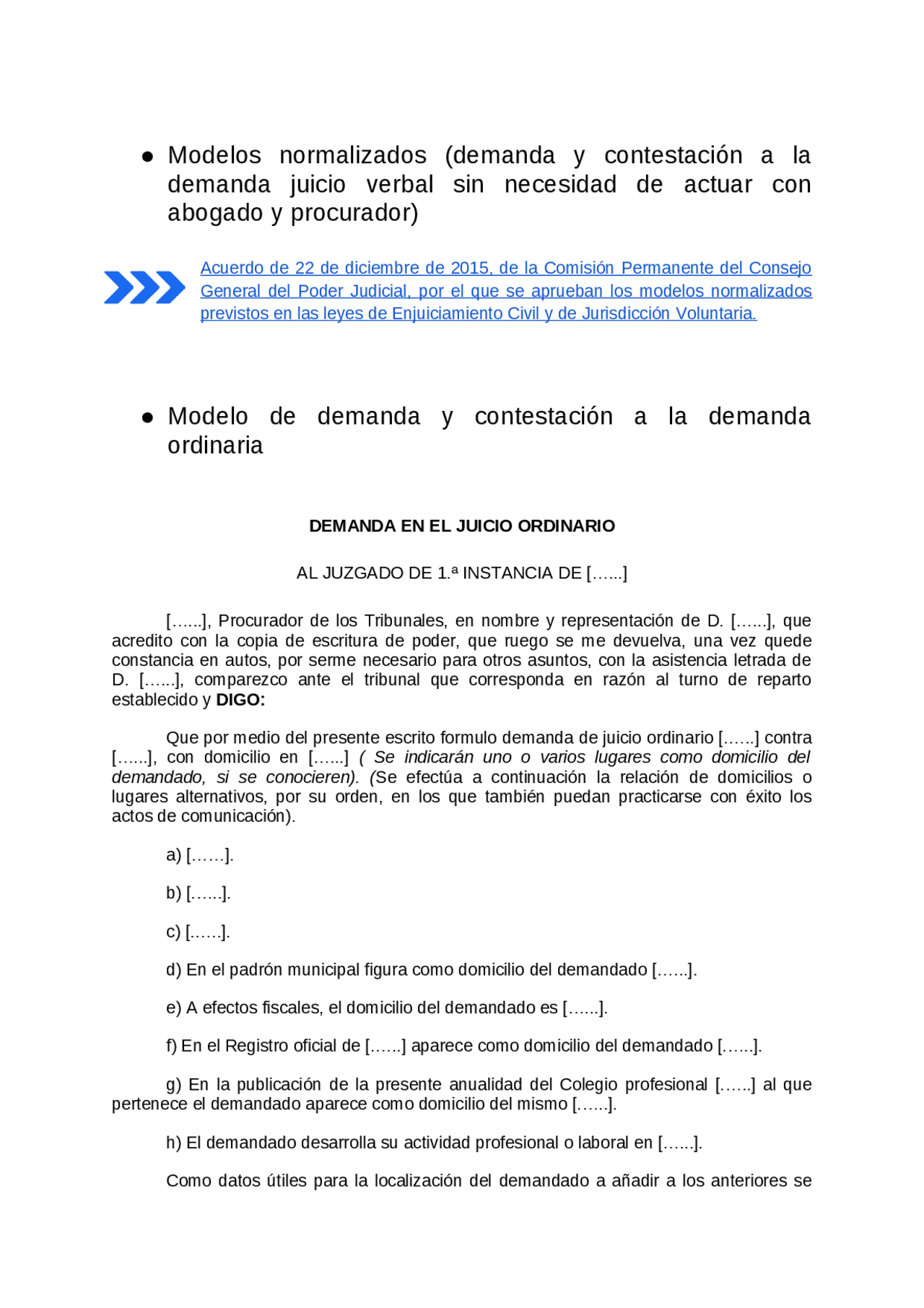 Contestación A La Demanda Modelo – RTSRCJ