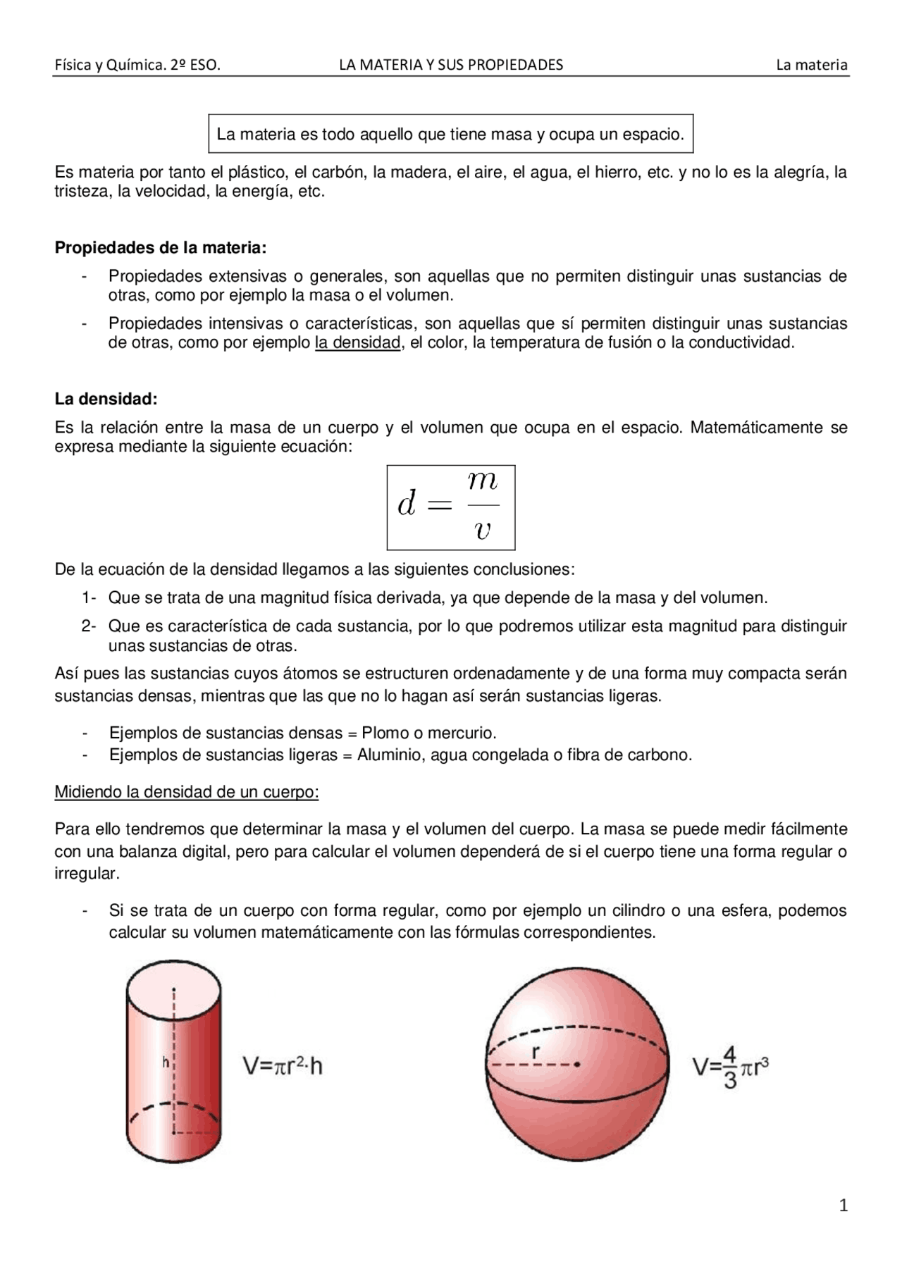 La materia es todo aquello que tiene masa y ocupa un espacio Docsity La materia es todo aquello que tiene masa y ocupa un espacio Docsity