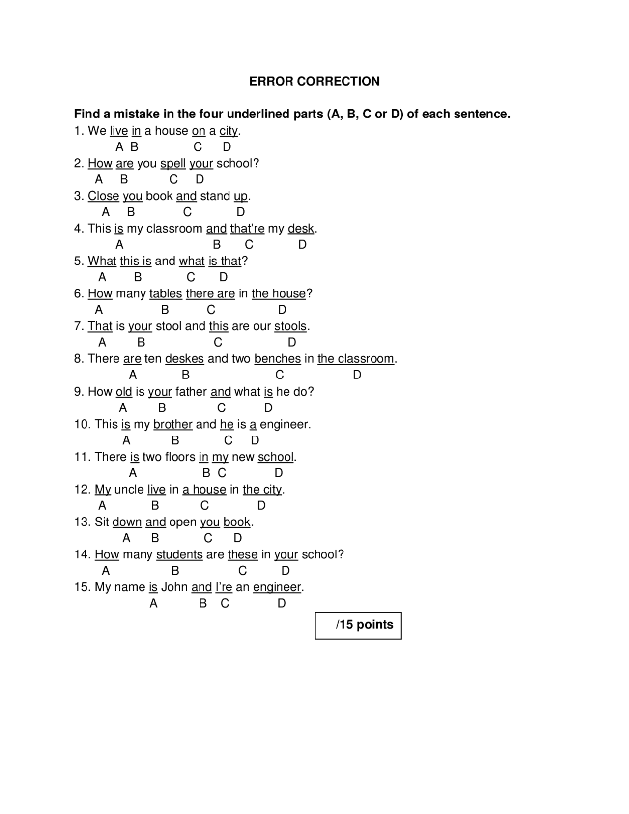 Grammar Correction Examples Sentence Correction for Grammar - Docsity