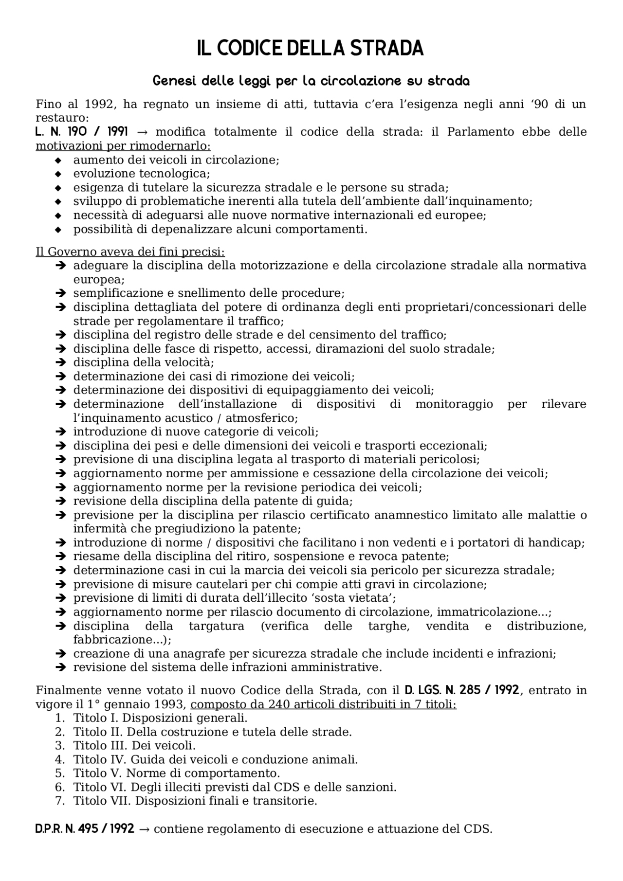 CODICE DELLA STRADA ARTICOLI PRONTUARIO E SANZIONI Docsity CODICE DELLA STRADA ARTICOLI PRONTUARIO E SANZIONI Docsity
