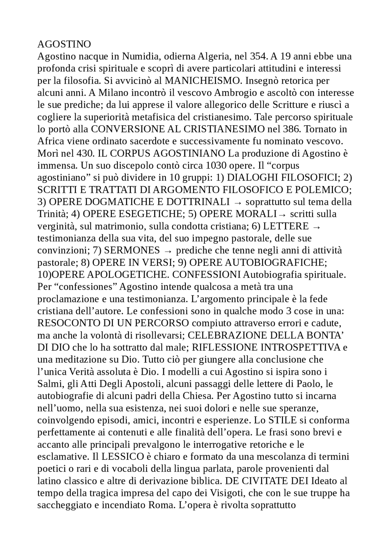 Agostino Latino vita e opere Docsity