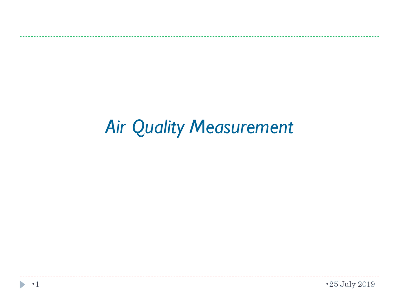Air Quality Measurement Docsity