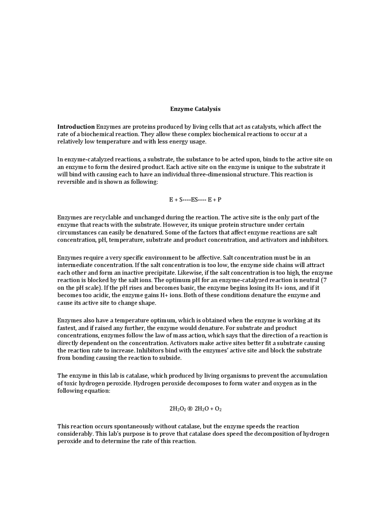 Enzyme Lab Report Docsity enzyme-lab-report-docsity