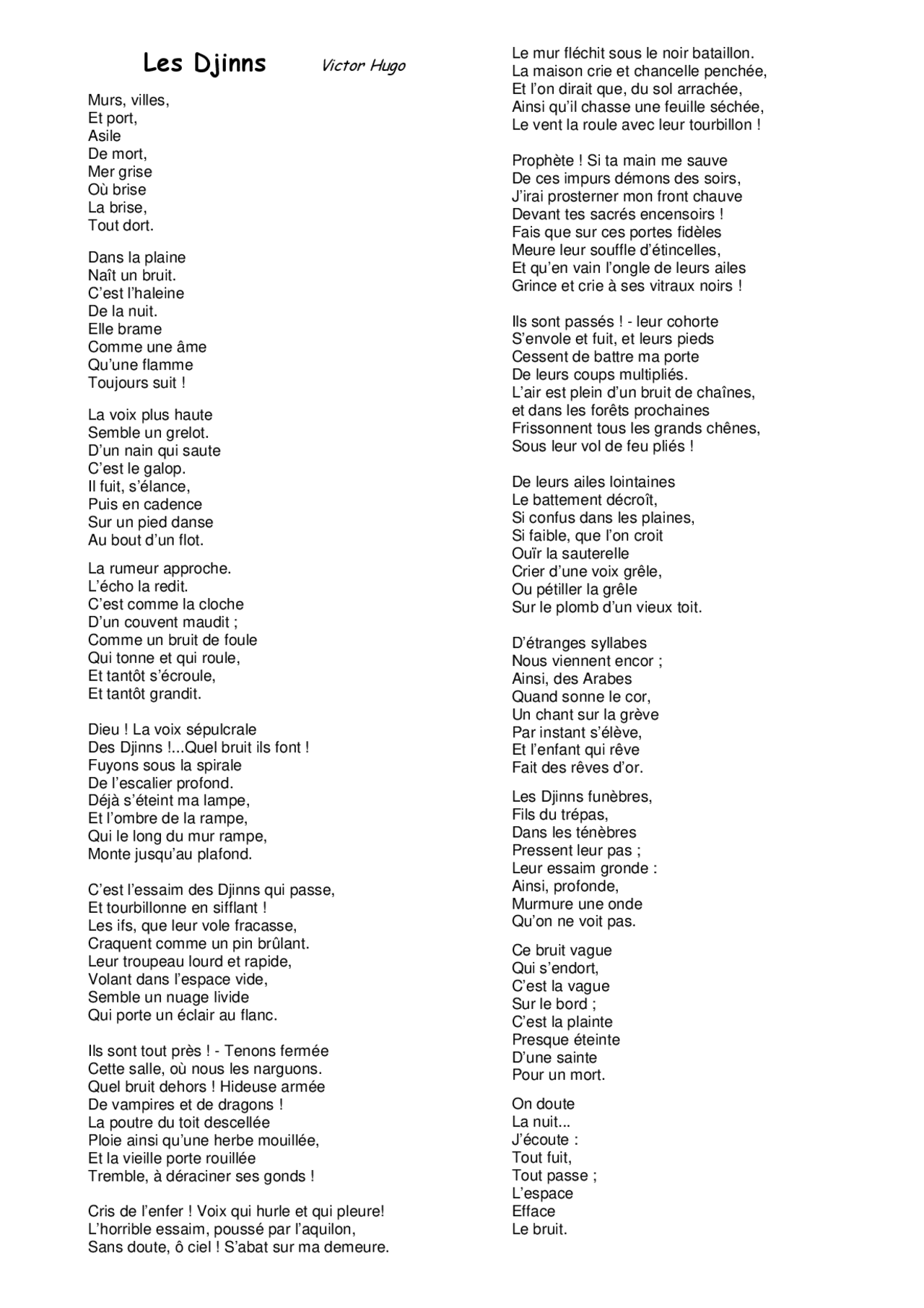 Les Djinns Victor Hugo Lectures Litt rature Fran aise Docsity les-djinns-victor-hugo-lectures-litt-rature-fran-aise-docsity