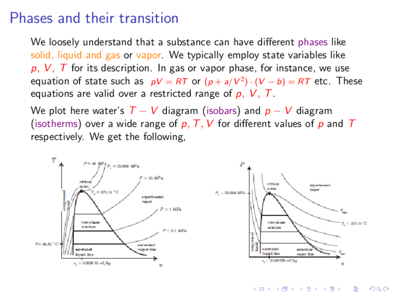 Thermodynamics: Phases and their transition | Lecture notes ...