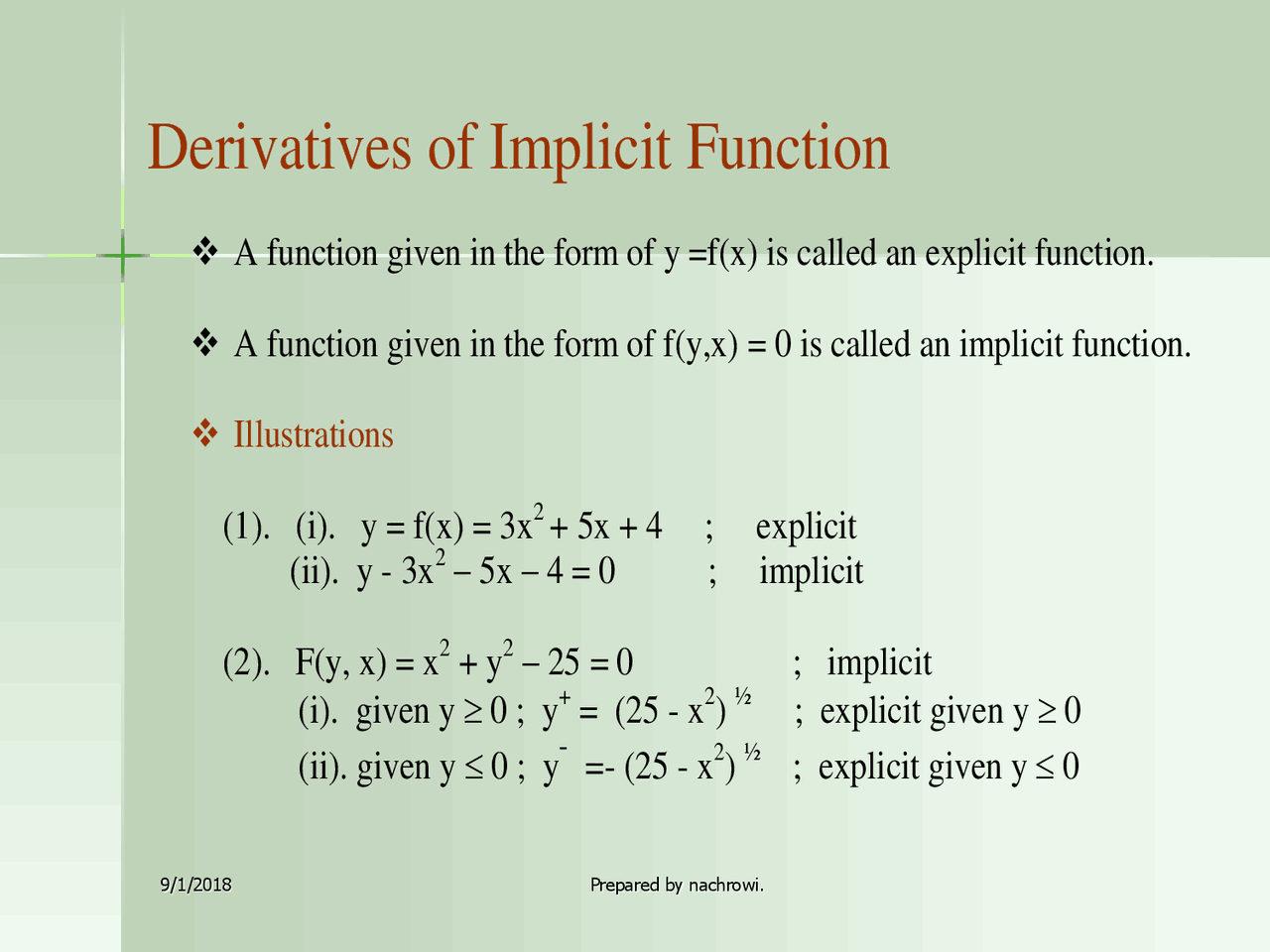Lecture 2 Comparative Static Analysis General Functions And Implicit Lecture 2 comparative static analysis general functions and implicit