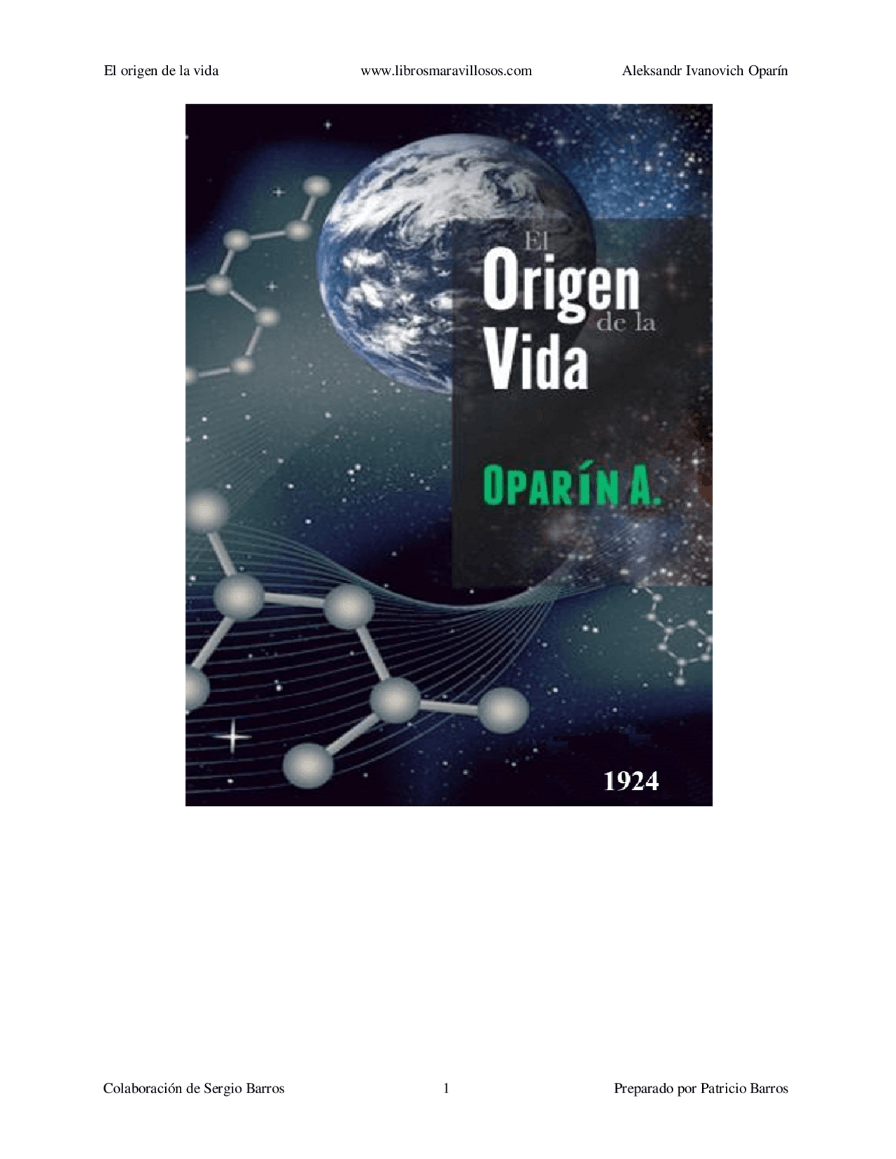 El origen de la vida - Docsity