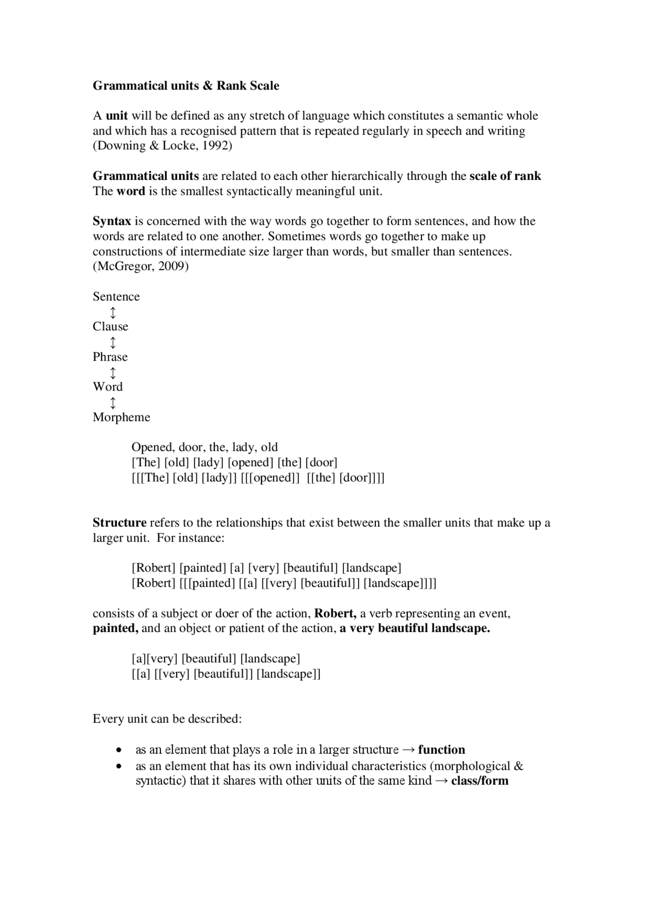 English Syntax - Grammatical units Tree diagrams | Apuntes de ...