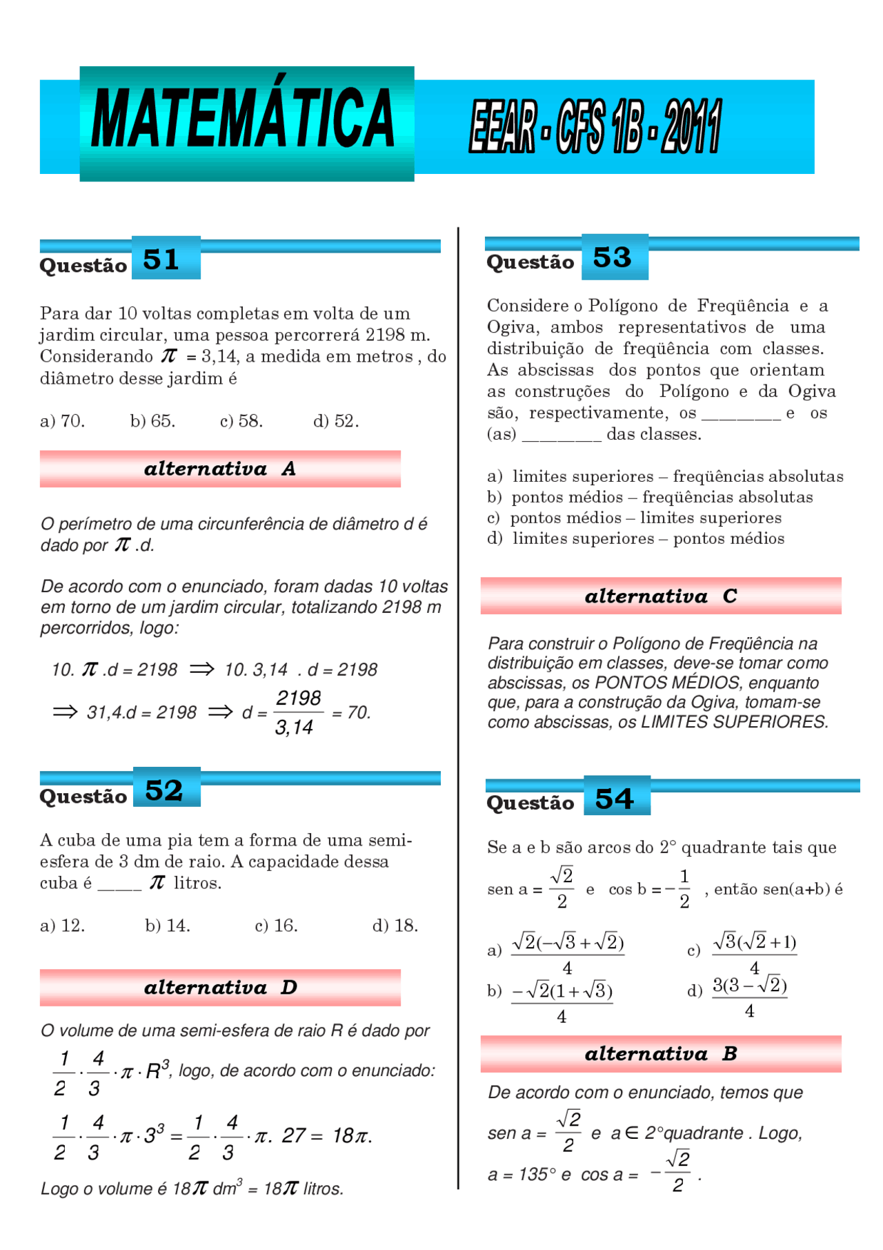 Provas Antigas Da Eear - RETOEDU