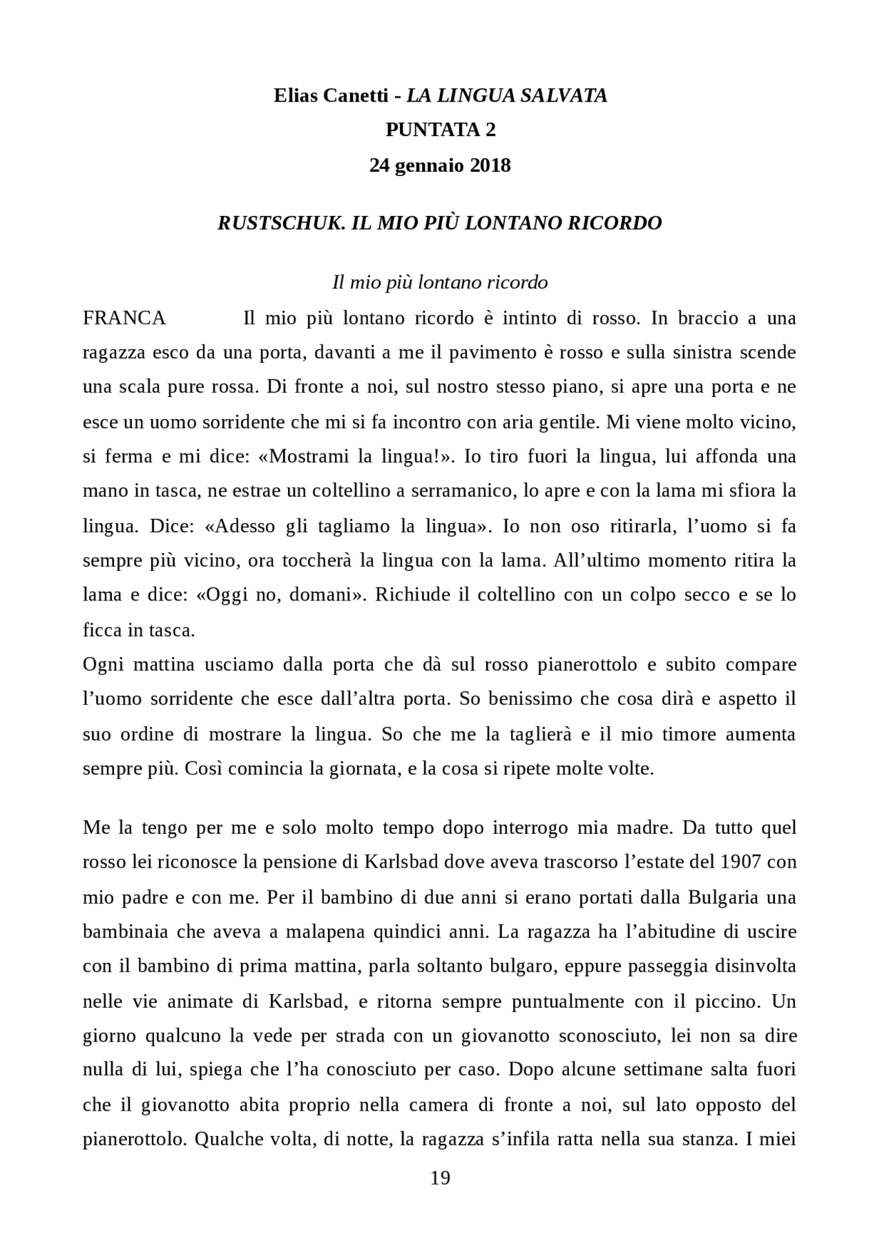 la lingua salvata di elias canetti