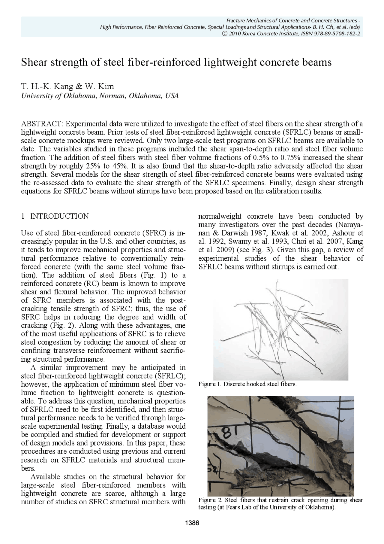 Shear Strength Of Normal And High Fiber Reinforced Concrete Beams