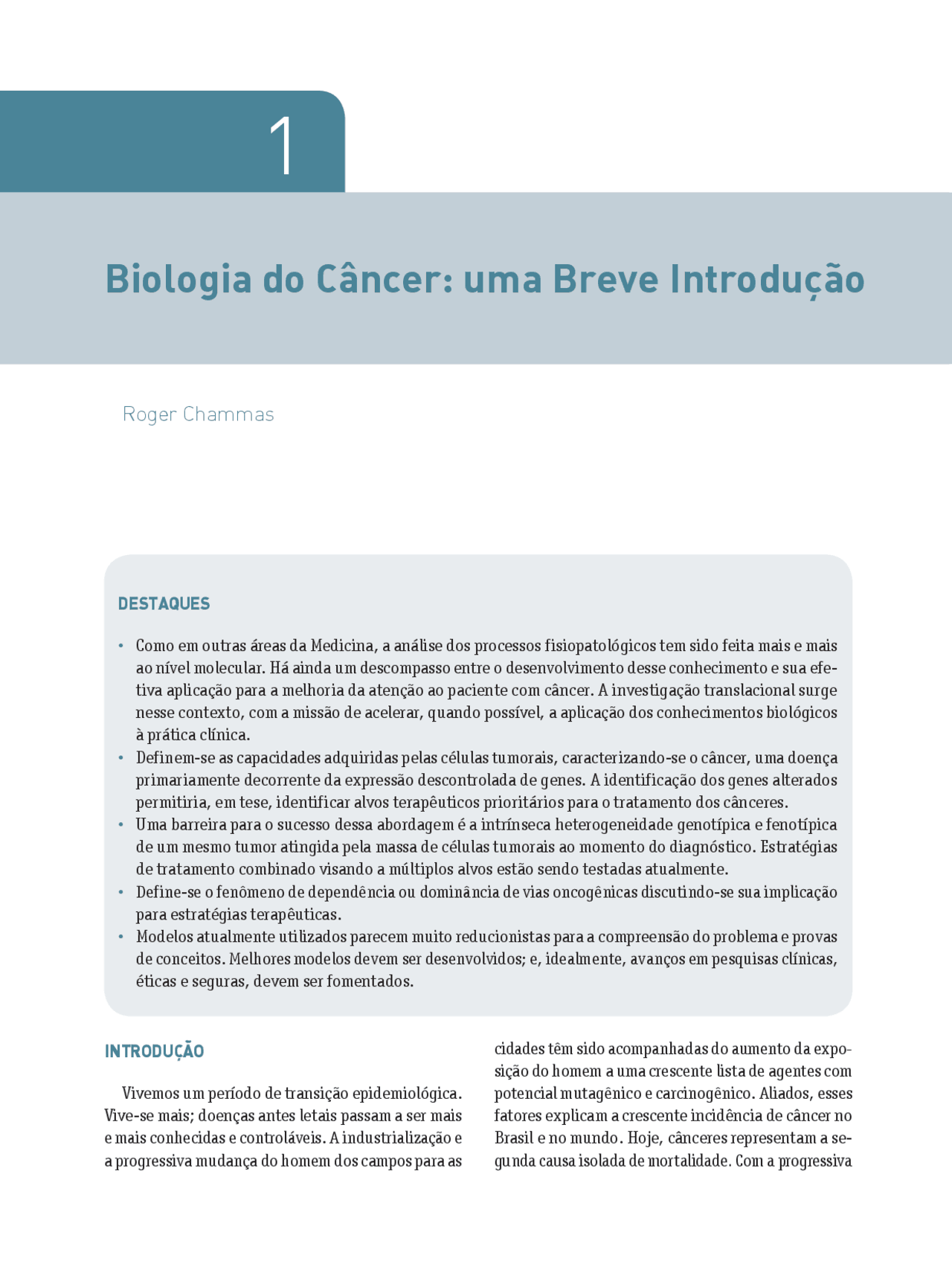 Biologia do cancer uma breve introdução - Docsity