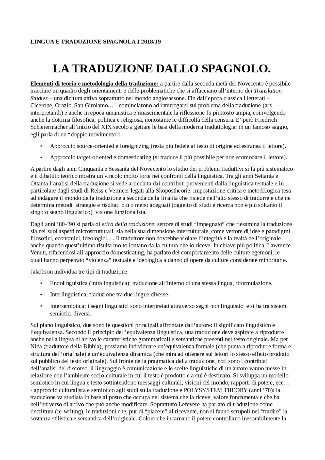 Lingua e traduzione spagnola riassunti. Docsity Lingua e traduzione spagnola riassunti. Docsity