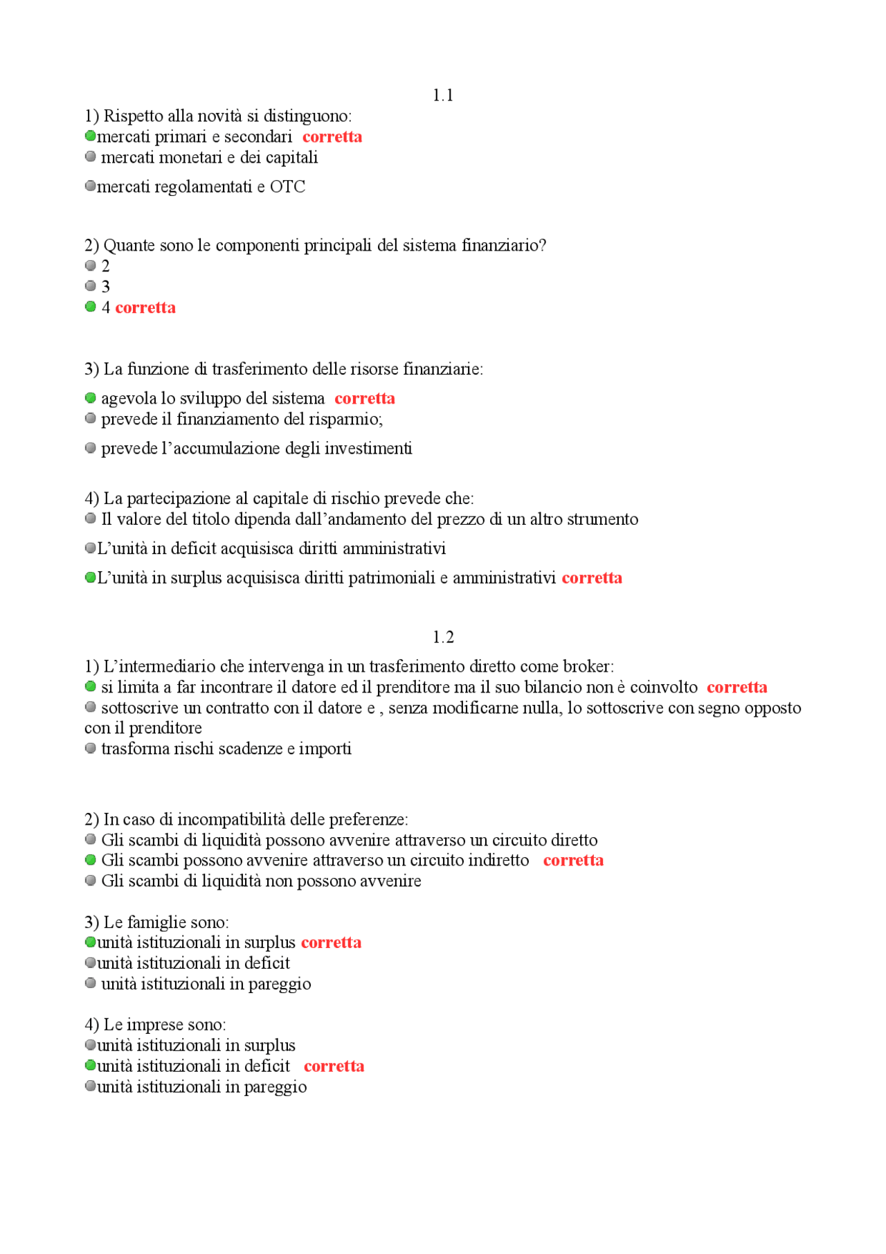 Intermediari finanziari Esercizi di Economia degli