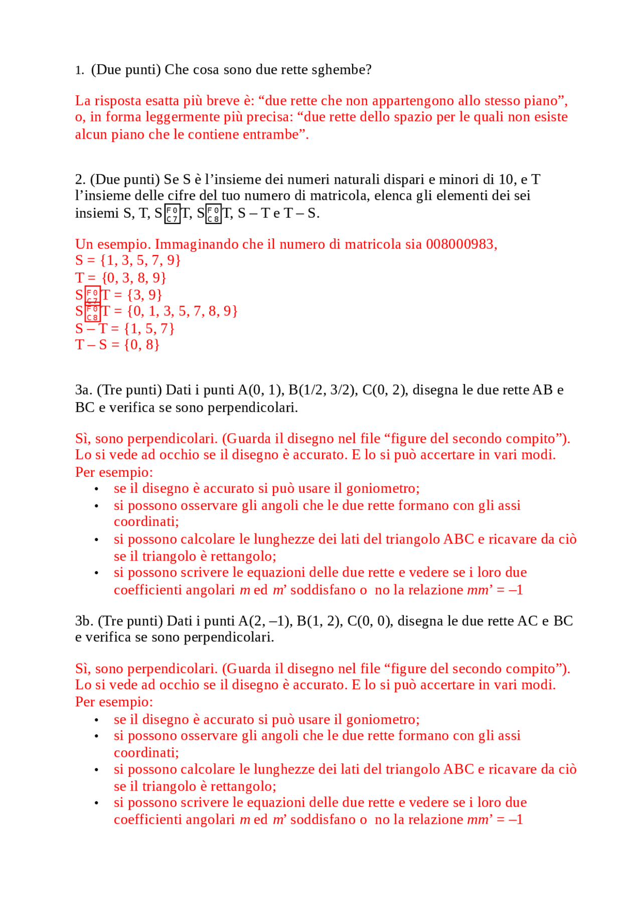 Fondamenti matematica - Docsity