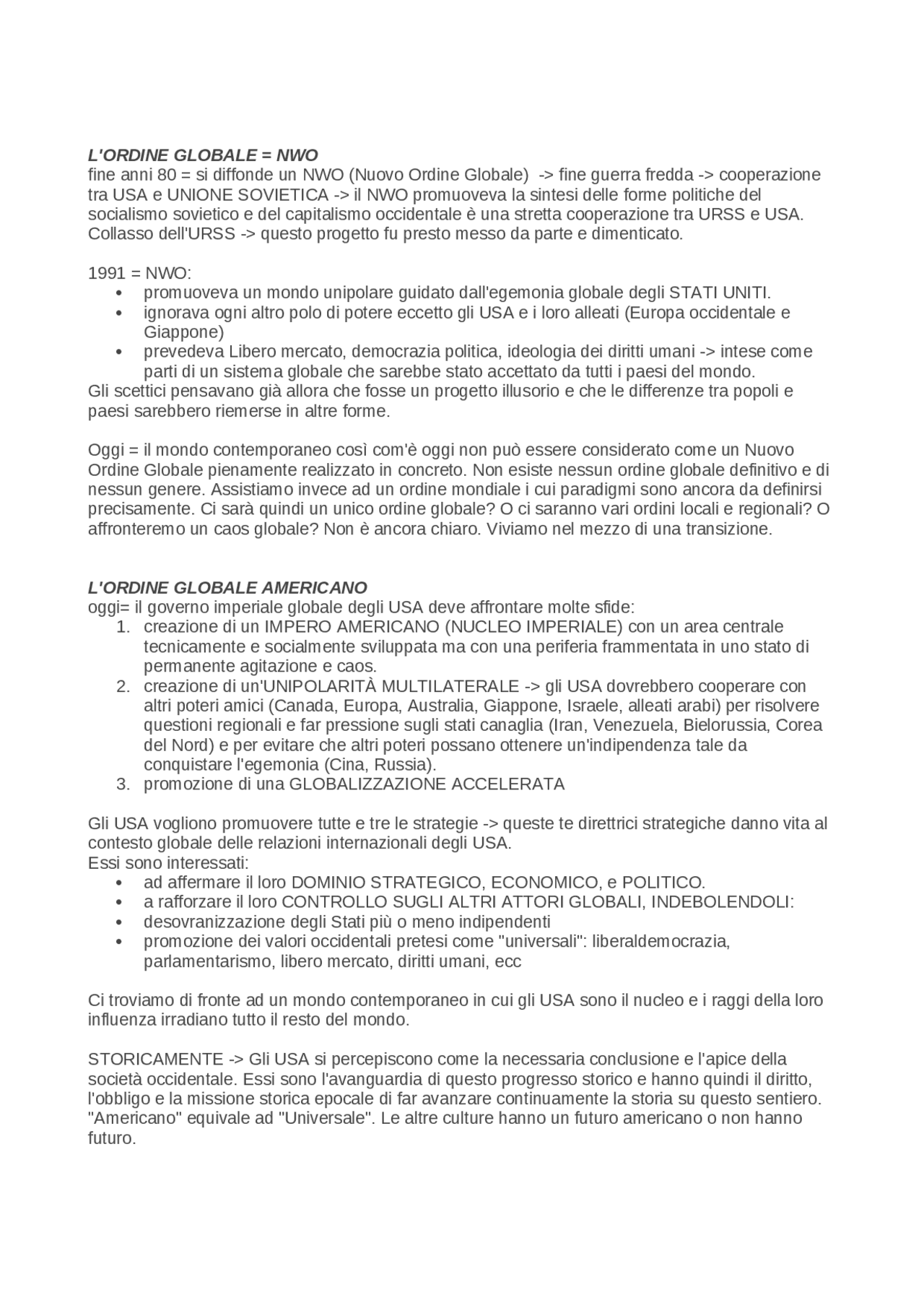 La quarta teoria politica, Dugin - Docsity