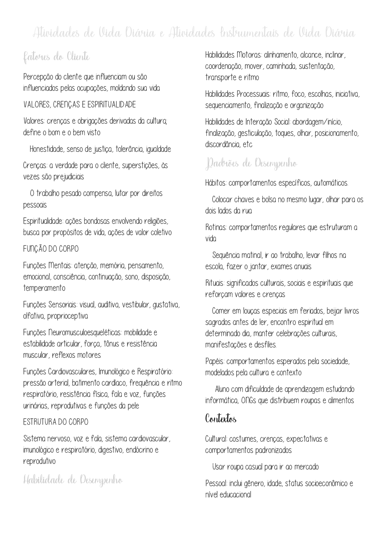 Resumo Aula De Avds E Aivds Docsity