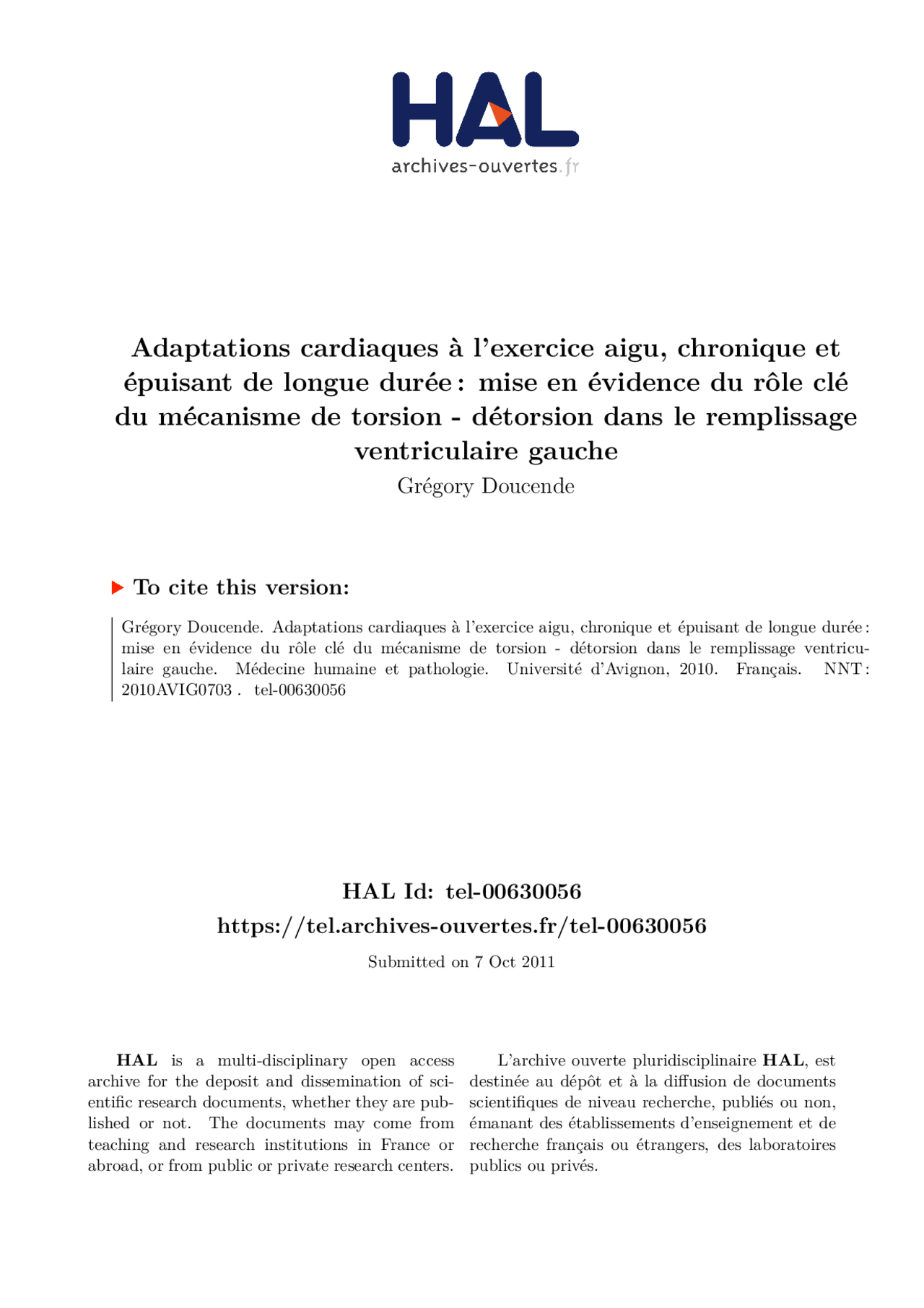 Adaptations Cardiaques A L Exercice Aigu Chronique Et Epuisant De Longue Duree Docsity