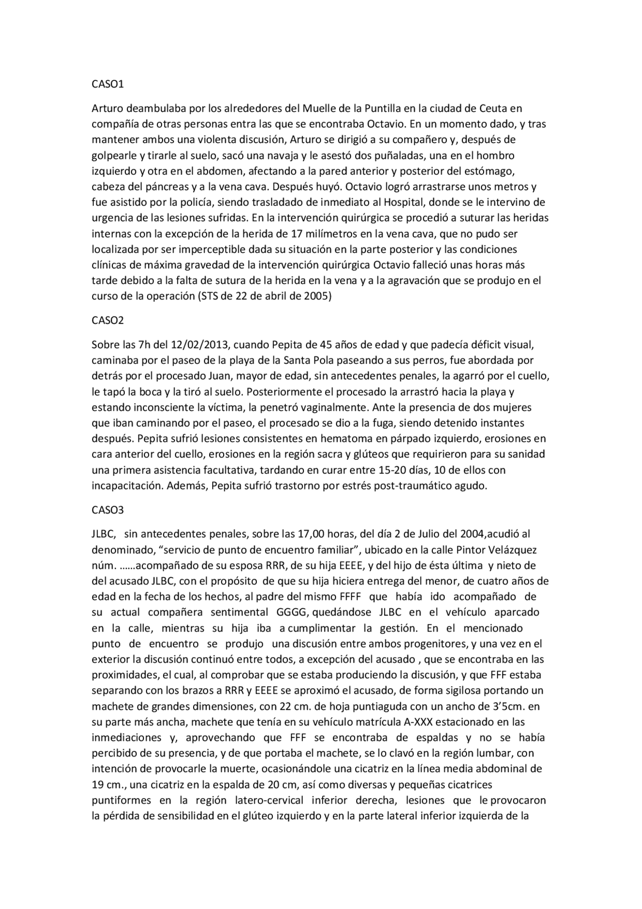 Casos sin resolver bastante complicados - Docsity
