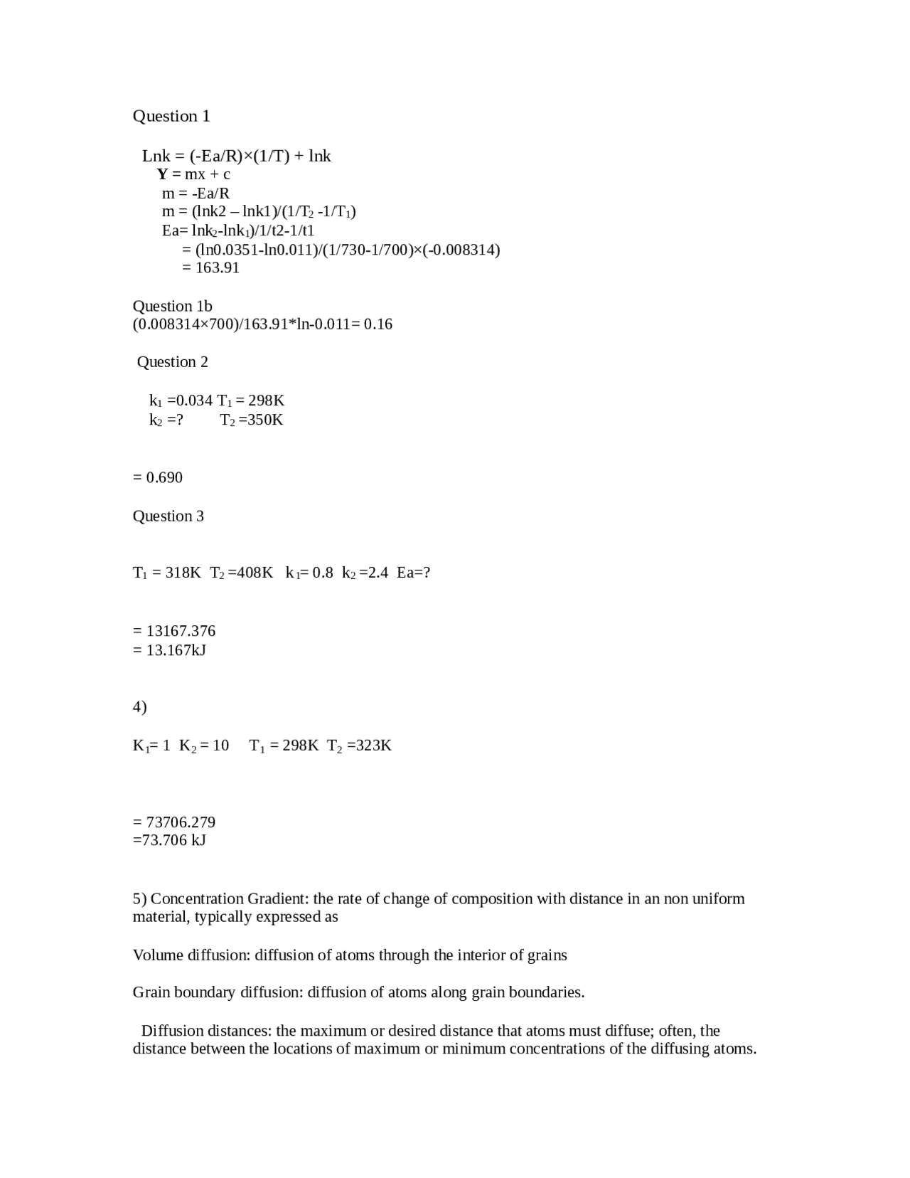 solutions manual for material engineering | Exercises Material ...