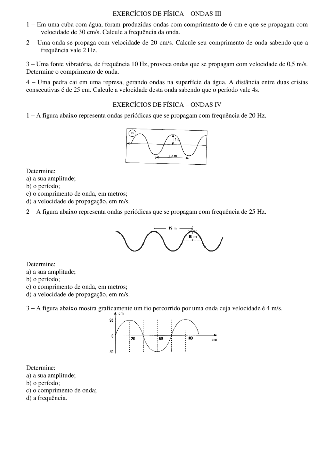 Exercícios Ondulatória 9 Ano - FDPLEARN