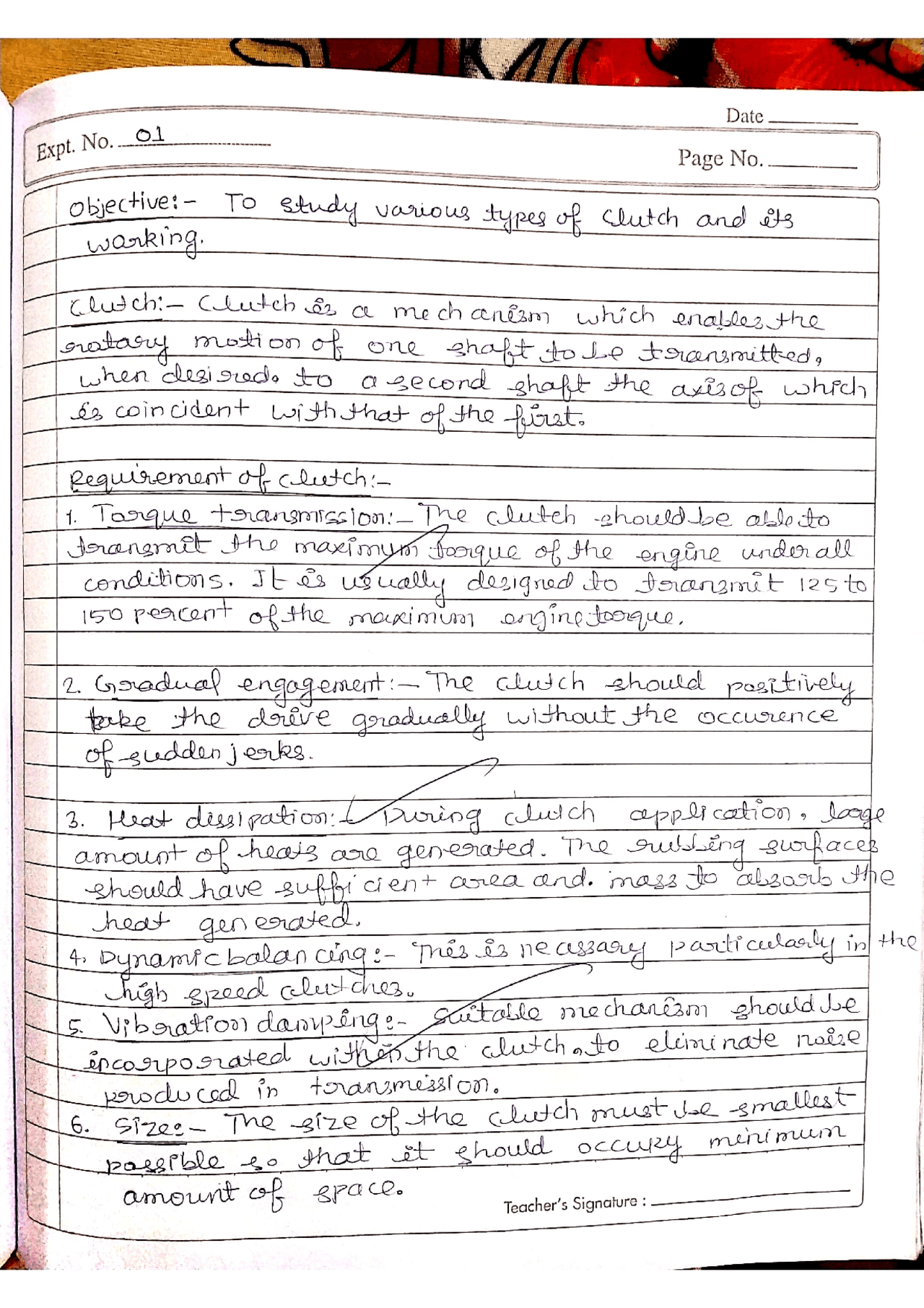 Auto Lab Example Paper Lab file hand written by student on various automobile parts. - Docsity
