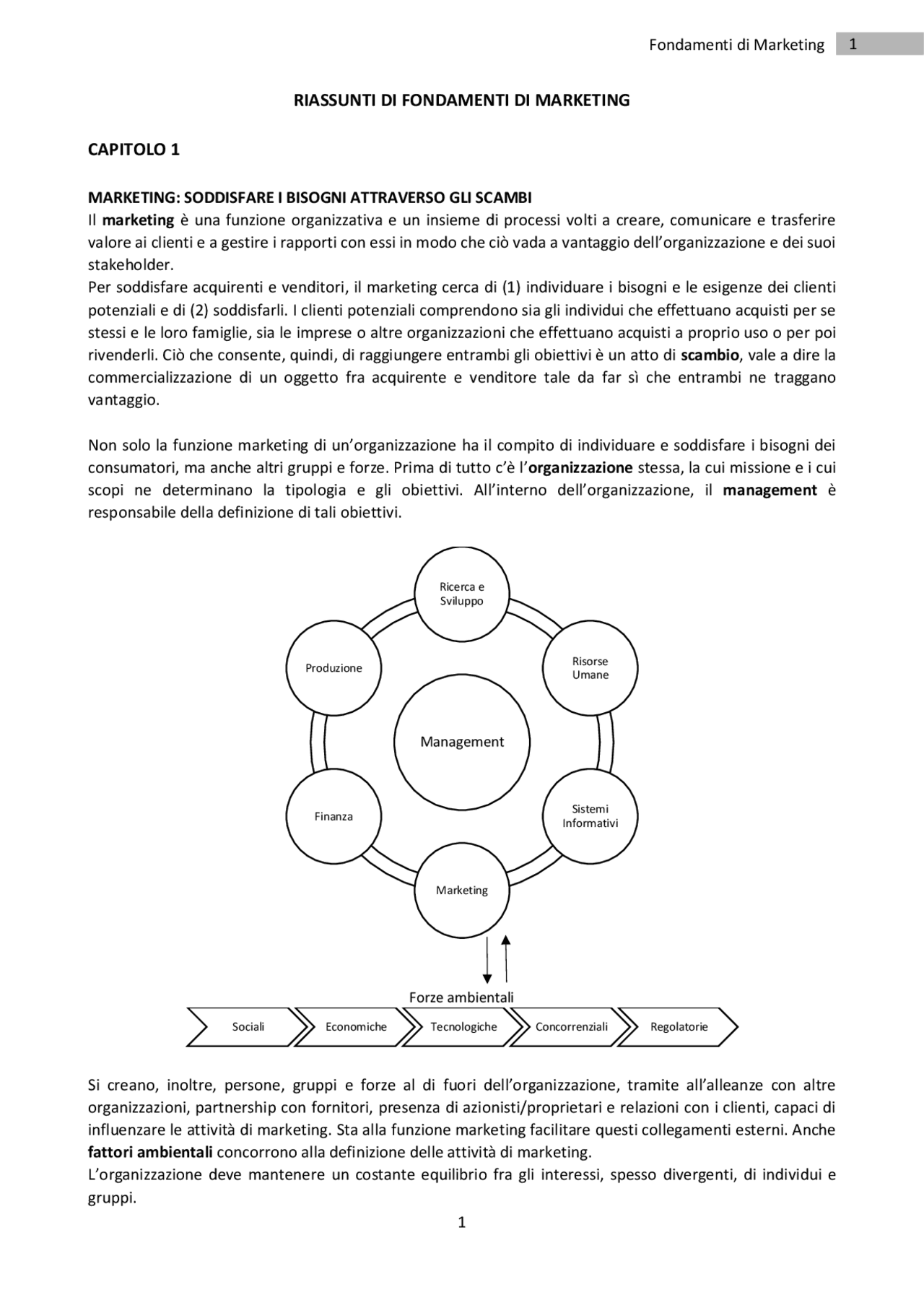 Fondamenti di Marketing - Riassunto Libro "Marketing" Kerin / Hartley ...