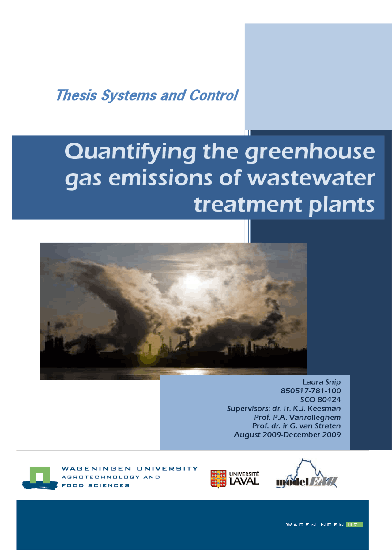 Quantifying the greenhouse gas emissions of wastewater treatment plants ...