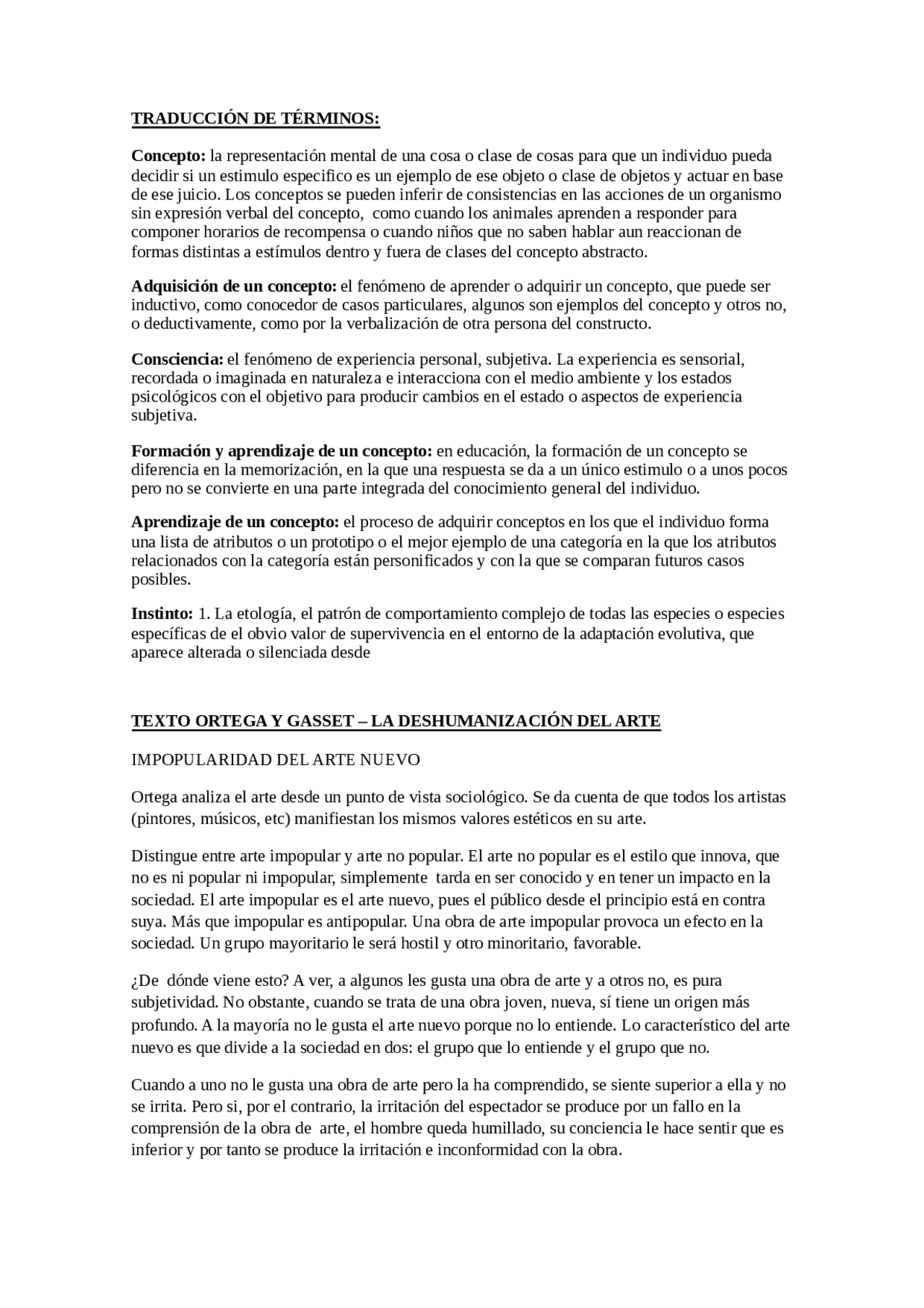 La Deshumanizacion Del Arte Ortega Y Gasset Docsity