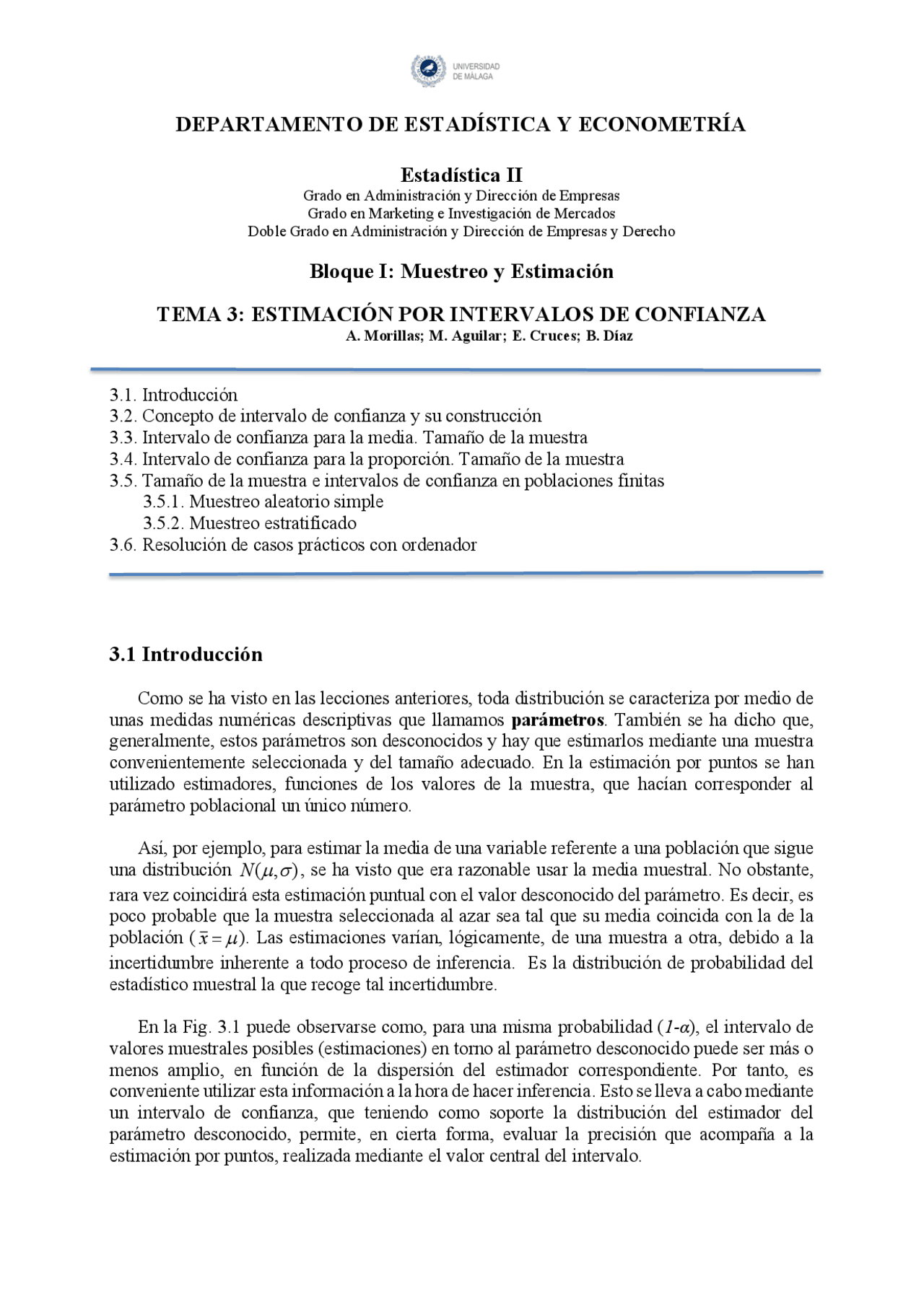 Estadistica Ii Tema Muy Bien Redactado Por El Mismo Profesor Docsity