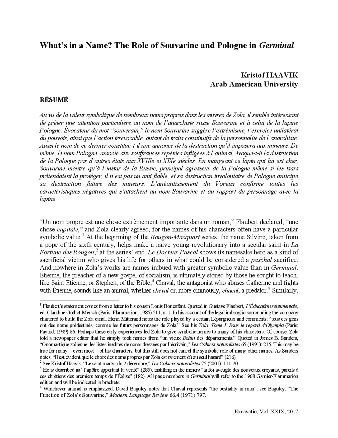 What S In A Name The Role Of Souvarine And Pologne In Germinal Docsity