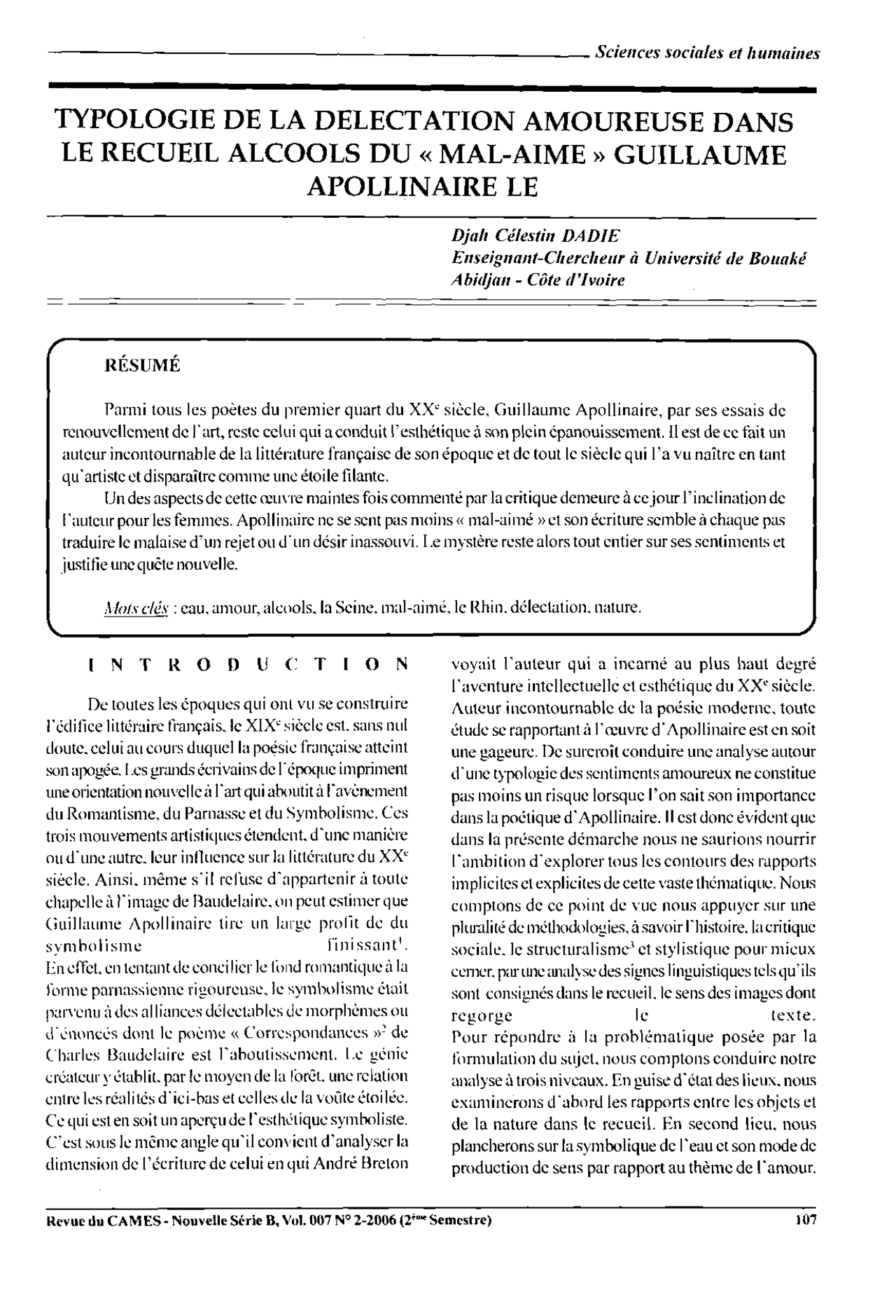 Typologie de la delectation amoureuse dans le recueil du "Mal Aime