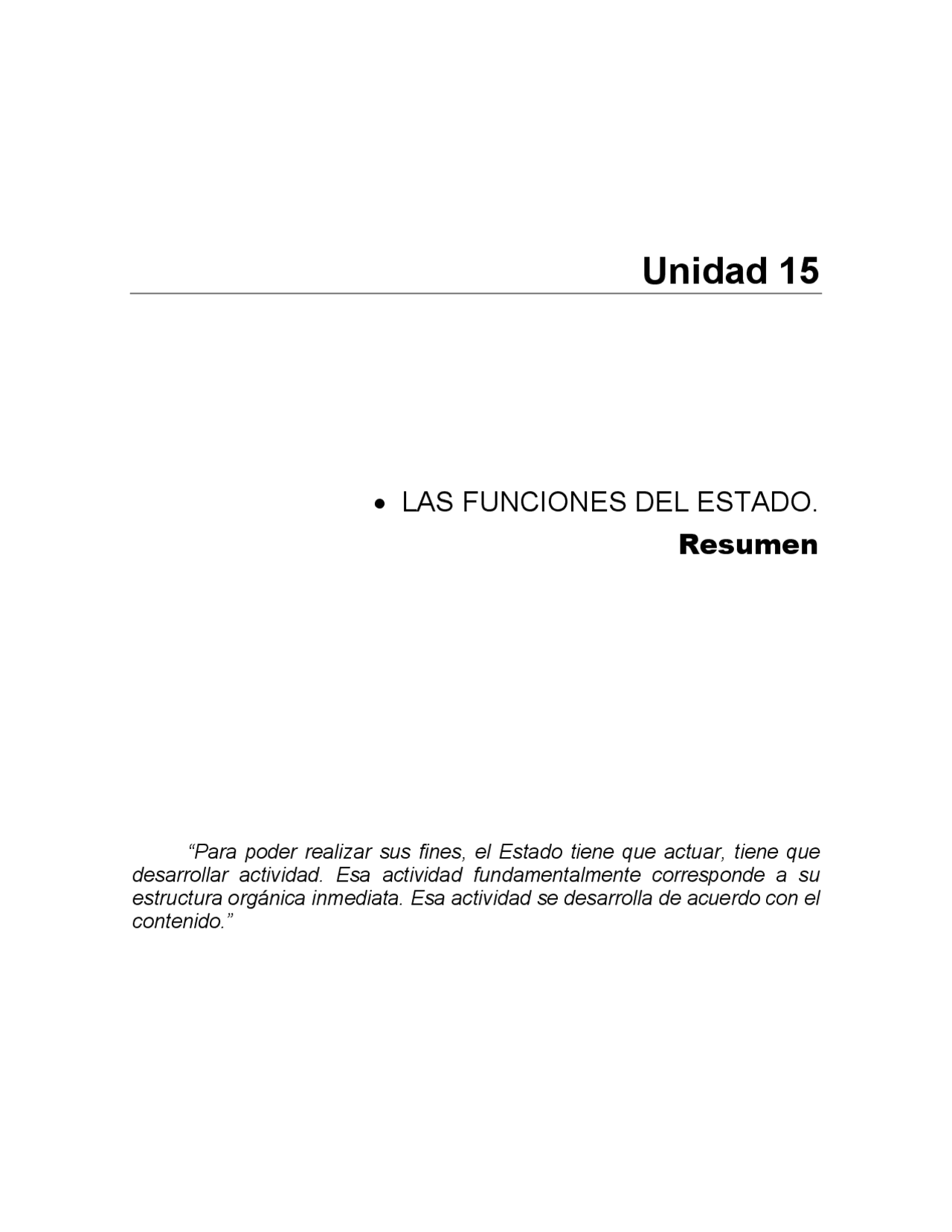 Las Funciones Del Estado Resumen Apuntes De Derecho Docsity