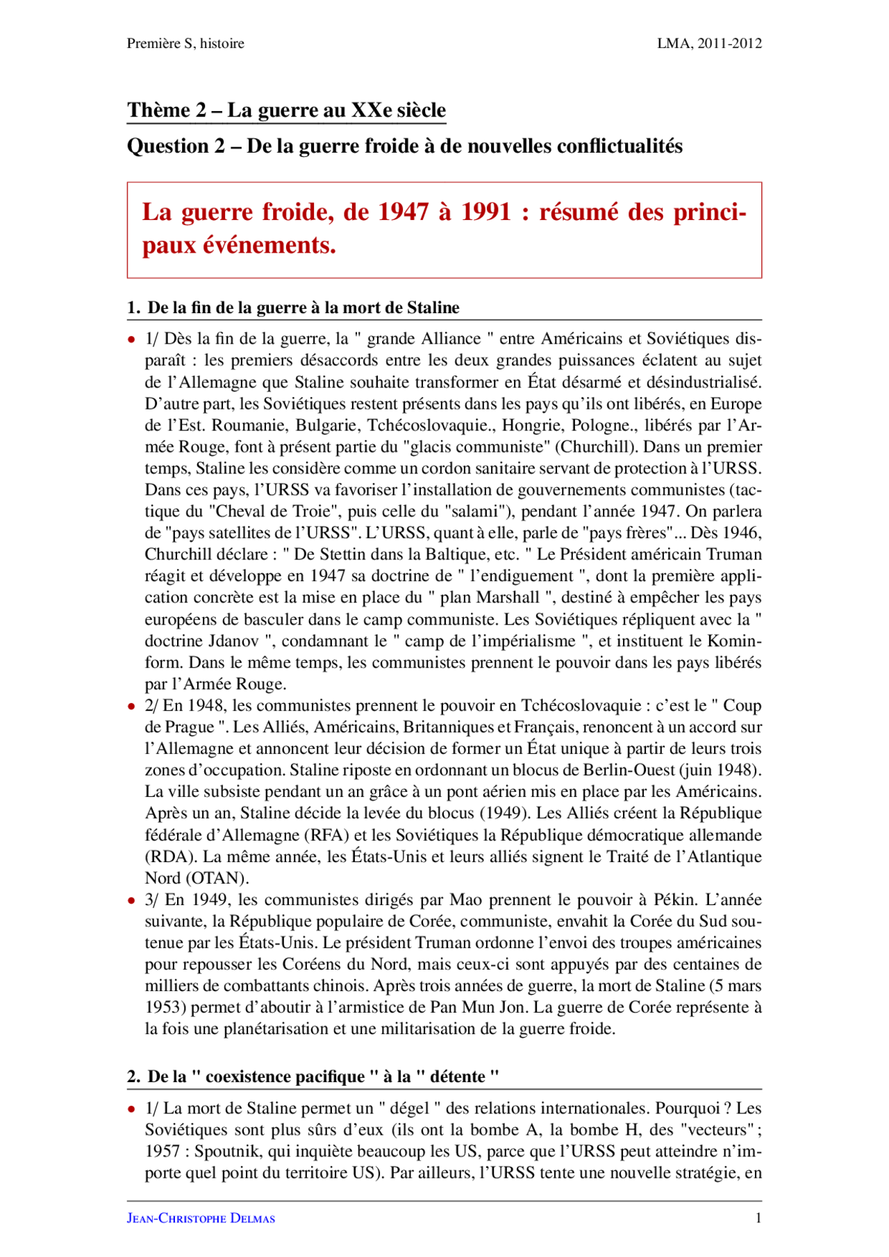 La Crise Des Missiles De Cuba Resume Contexte Acteurs Et Consequences Docsity