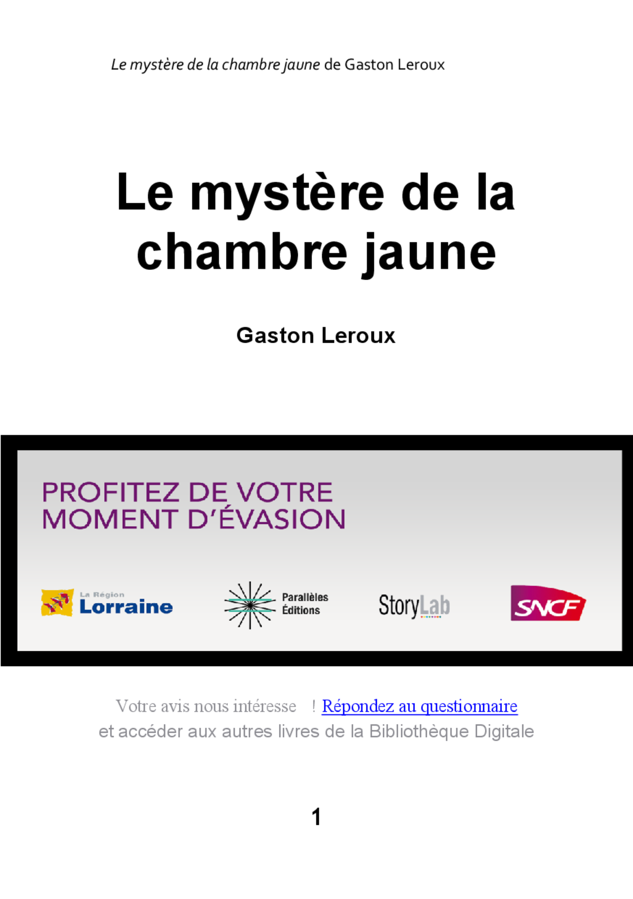 Comment Se Termine Le Mystère De La Chambre Jaune Le mystère de la chambre jaune | Essai Littérature | Docsity