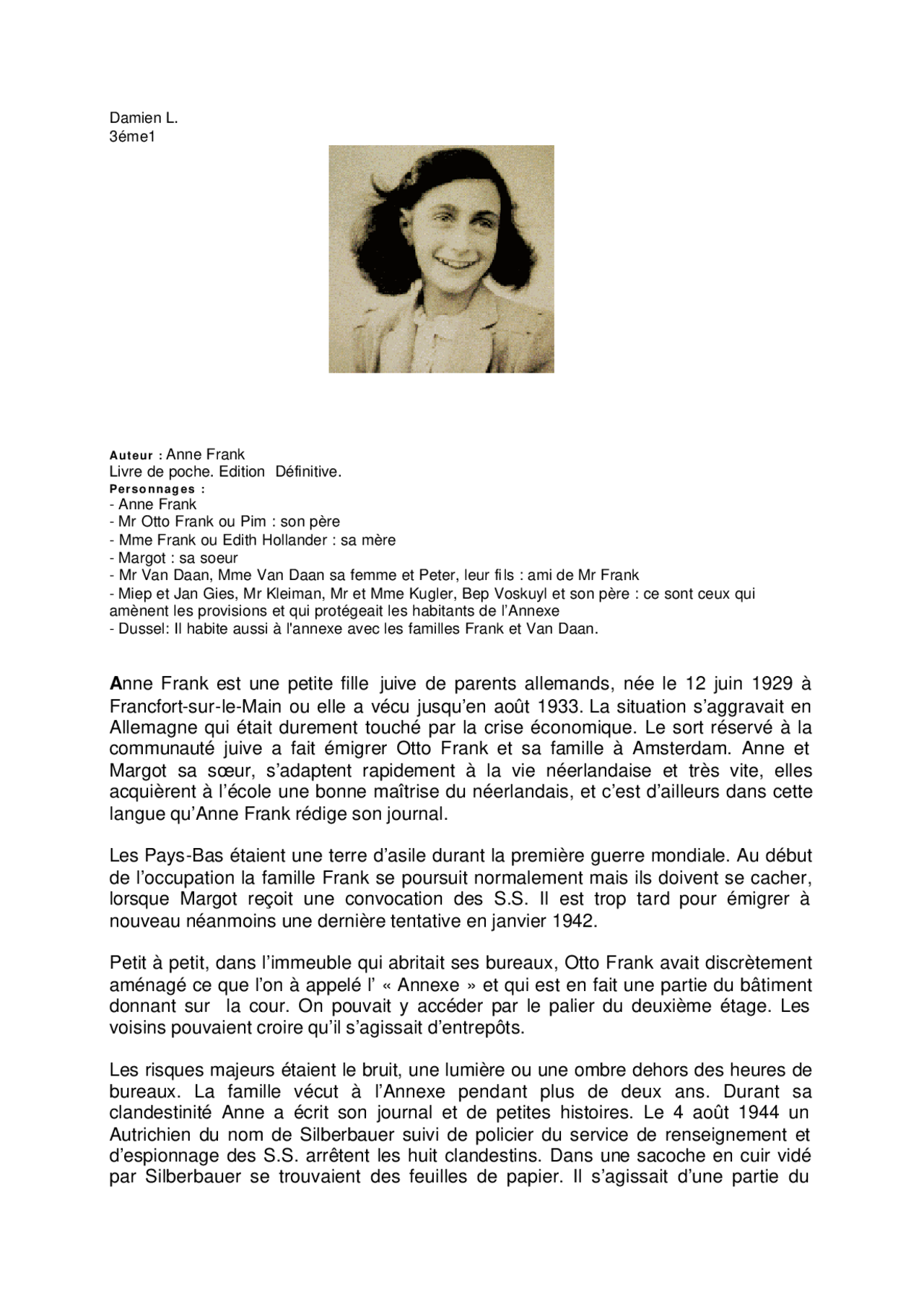 Le Journal D Anne Frank Vikidia FYNSR