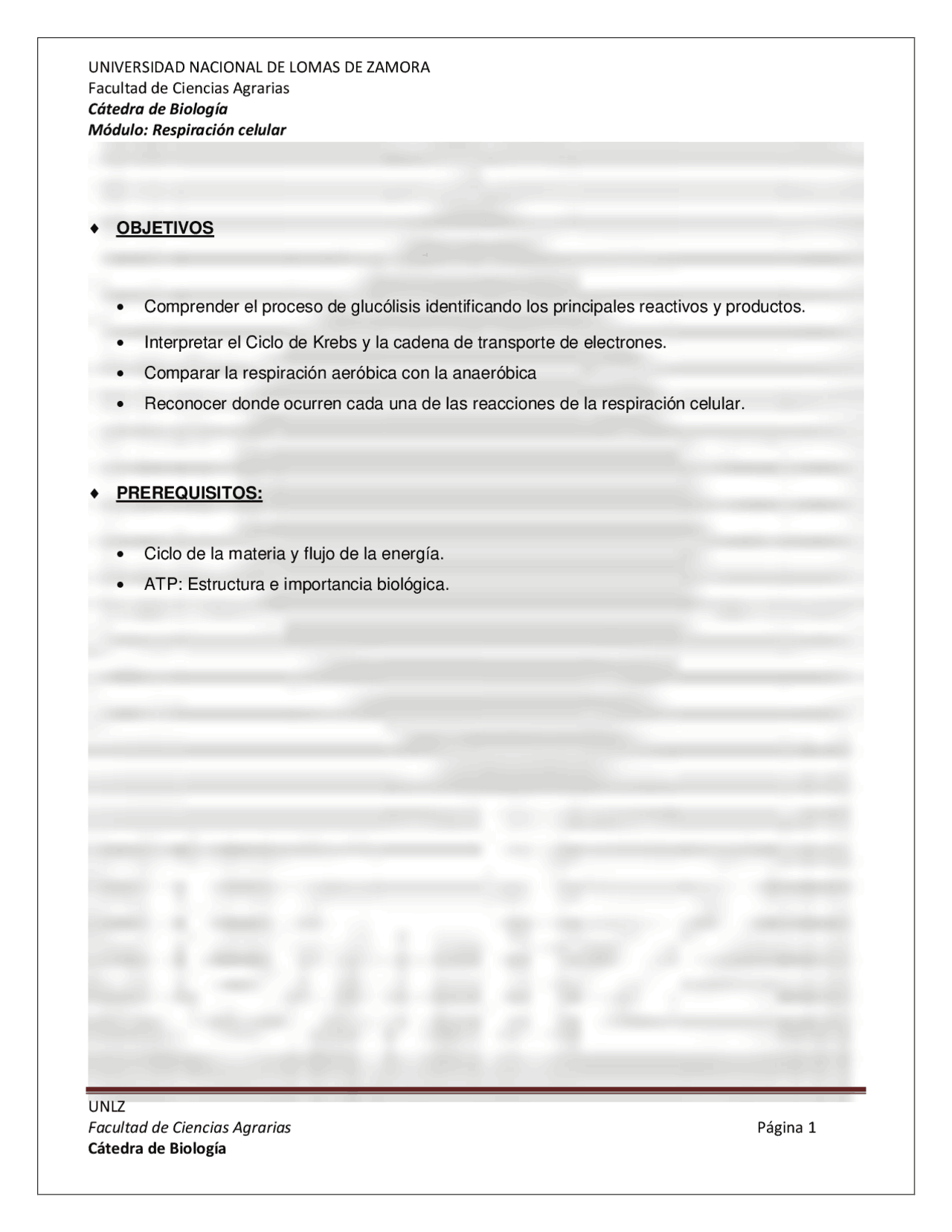 Resumen De La Respiracion Celular Docsity
