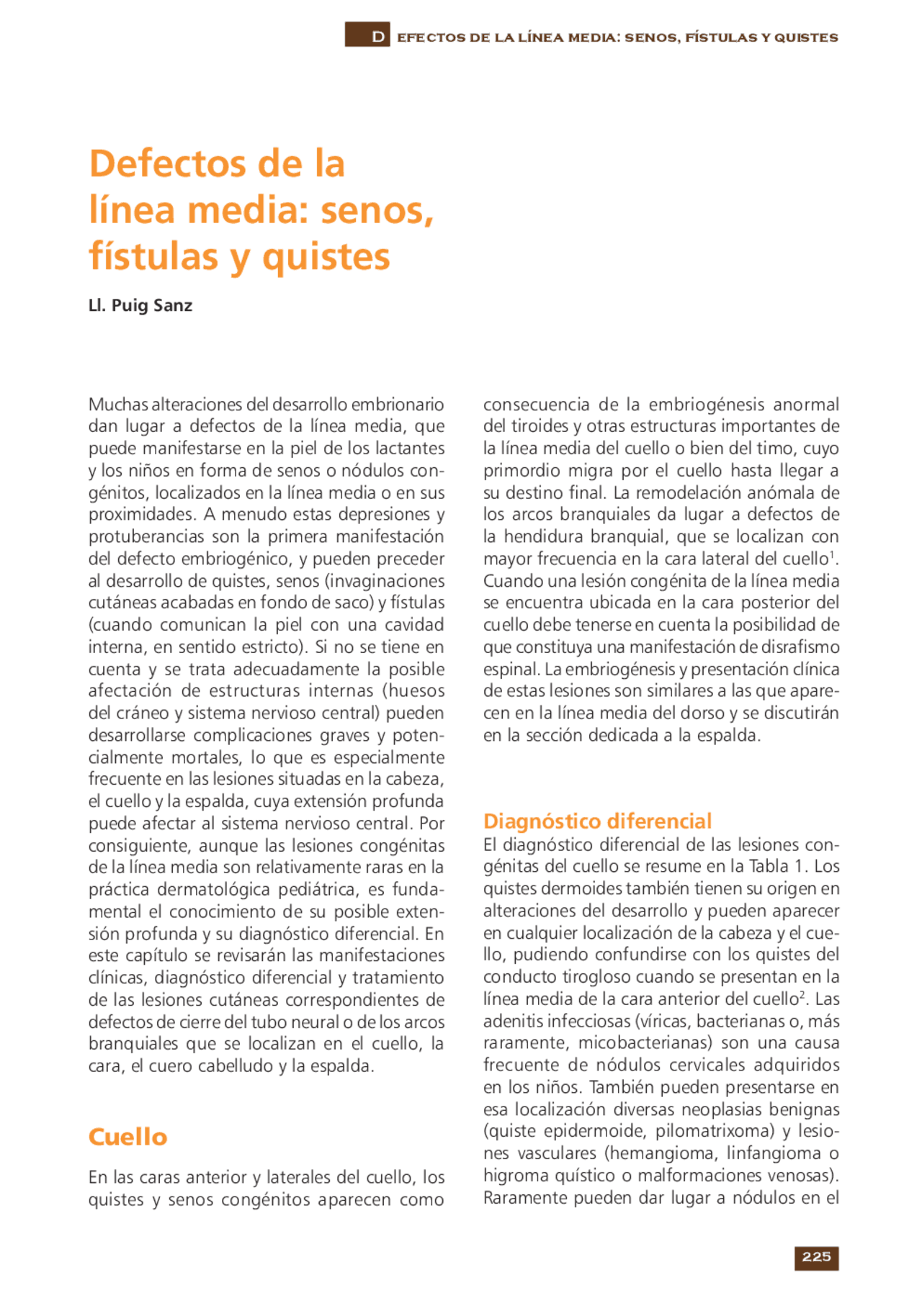 Defectos de la linea media | Resúmenes de Medicina | Docsity