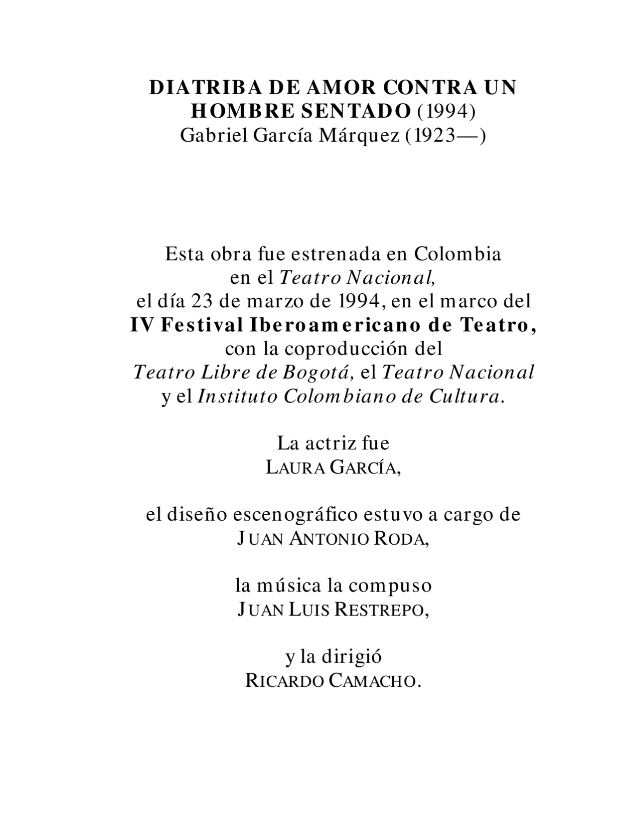 Diatriba De Amor Contra Un Hombre Sentado Pdf Docsity