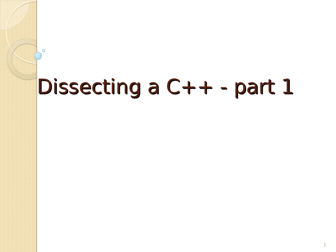 Computer Science 2 Dissecting a C program 1 (3).ppt - Docsity