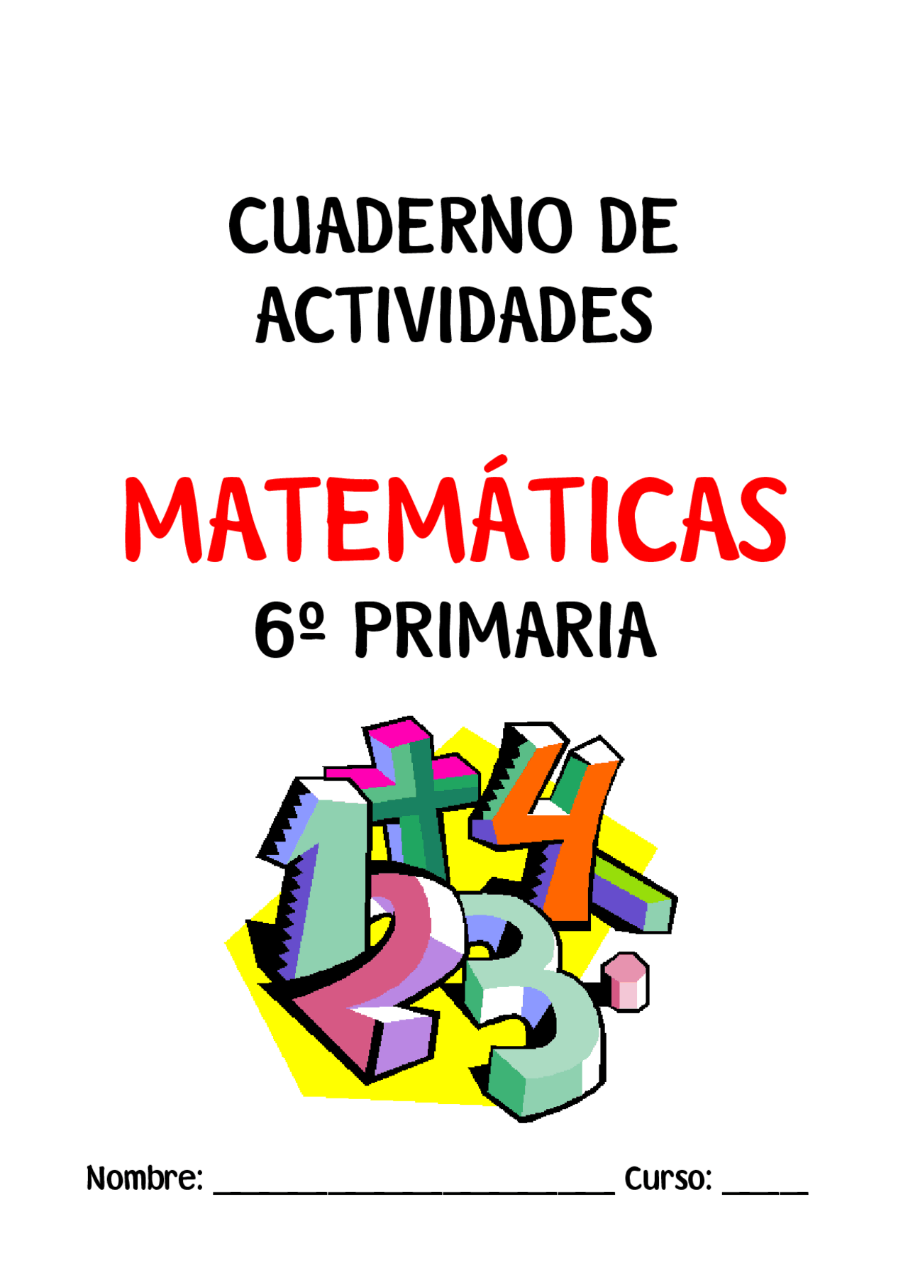 Evaluacion matematicas 6 primaria | Ejercicios de Matemáticas | Docsity
