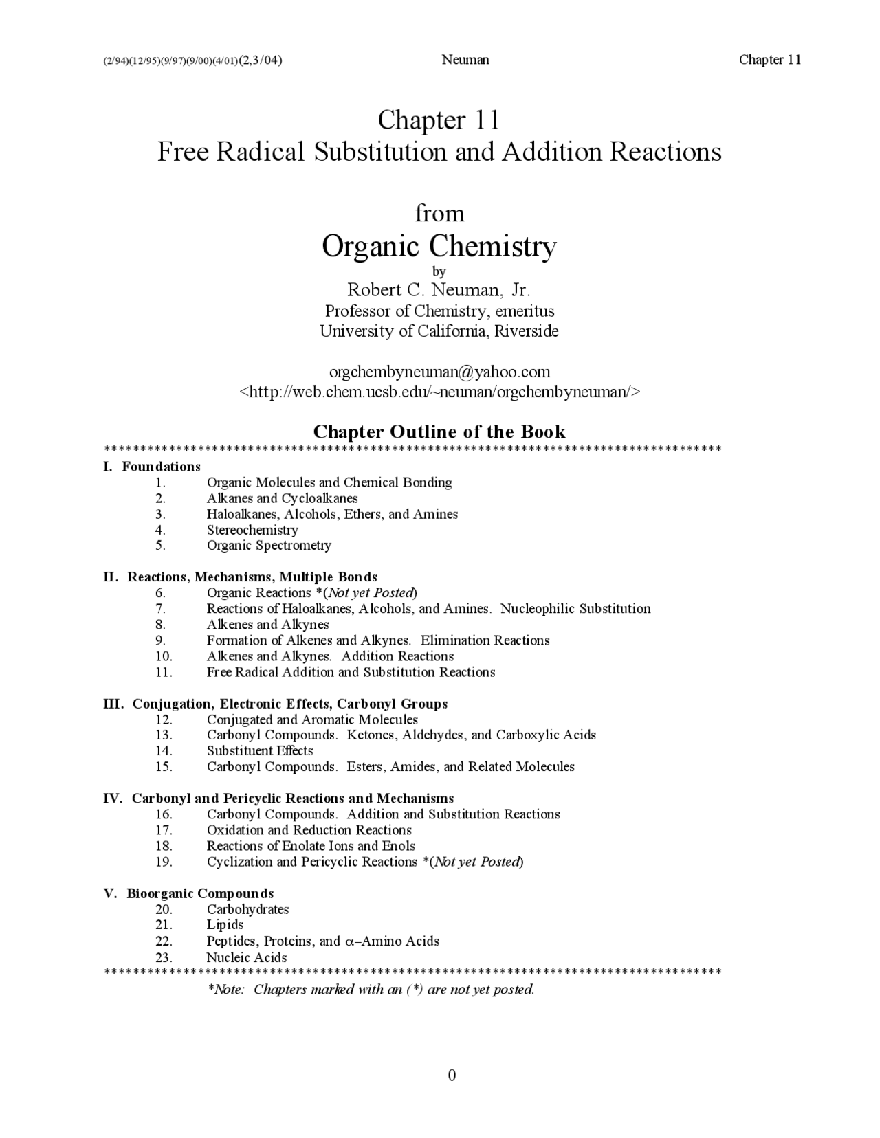 Free Radical Notes.pdf Reactivity of radicals | Lecture notes Chemistry - Docsity