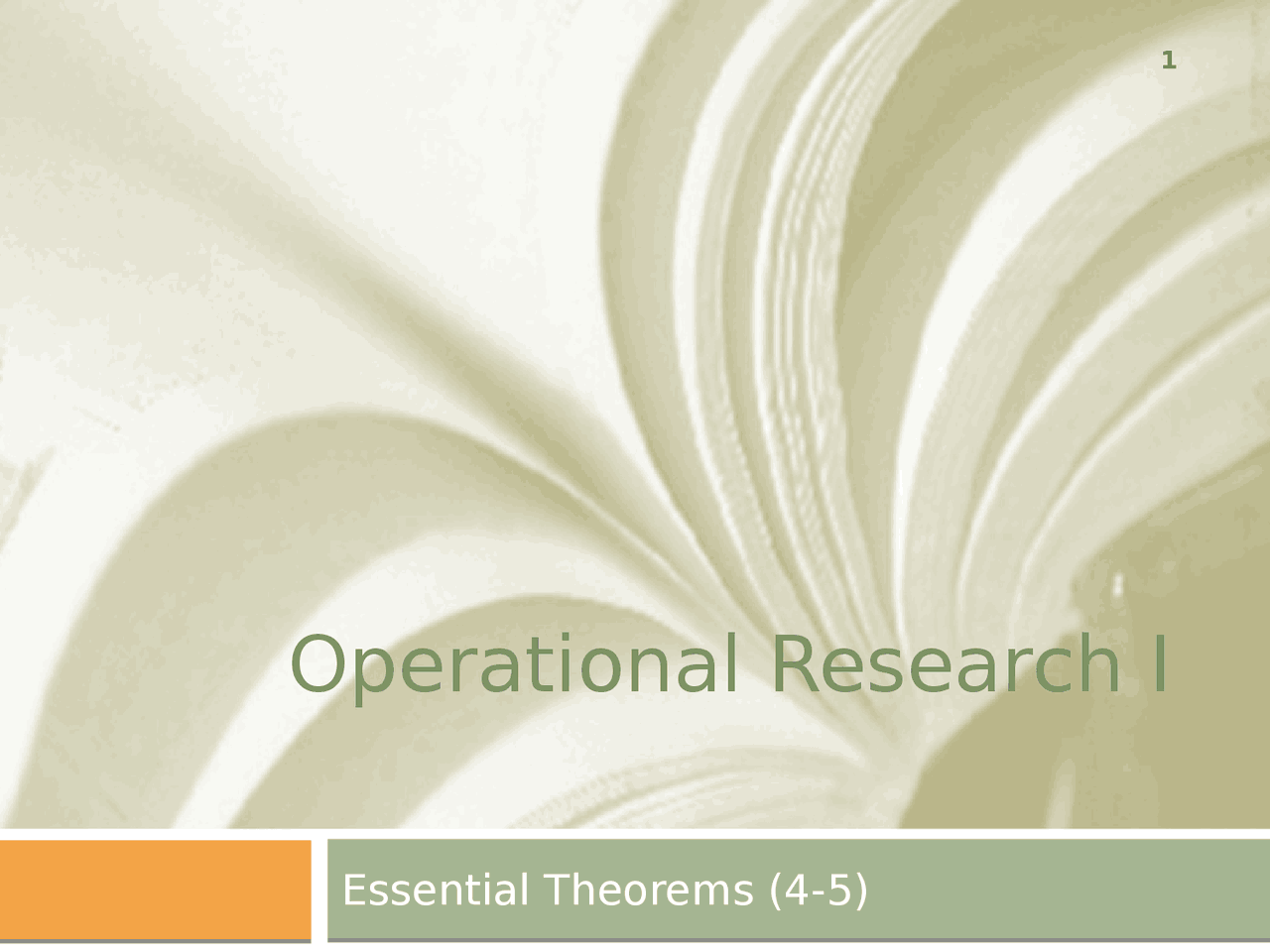 Operational research - Docsity
