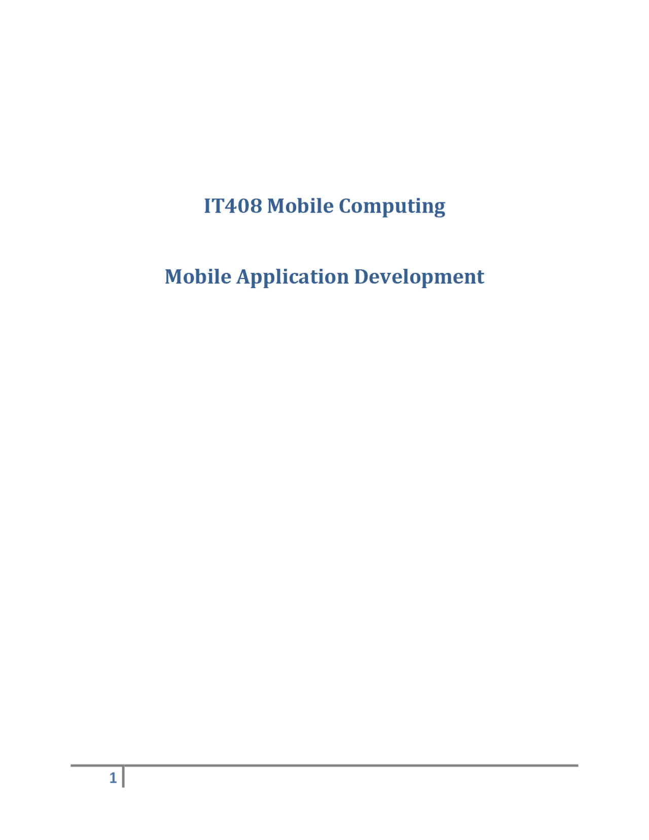 A complete lecture notes for Mobile Computing - Docsity