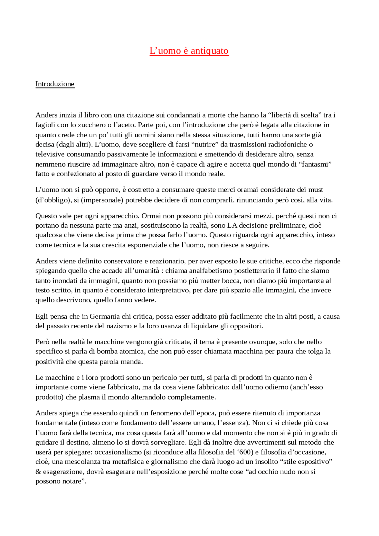 Luomoèantiquato riassunto completo Docsity Luomoèantiquato riassunto completo Docsity