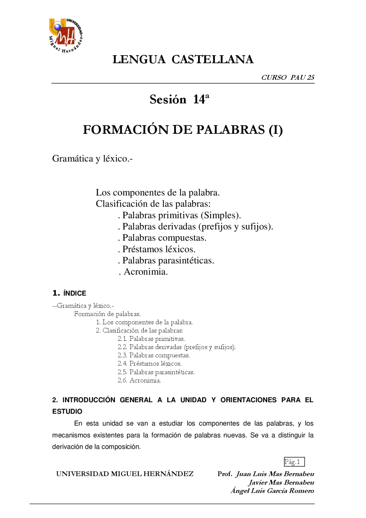 Material Castellano PAU25 UMH Docsity material-castellano-pau25-umh-docsity