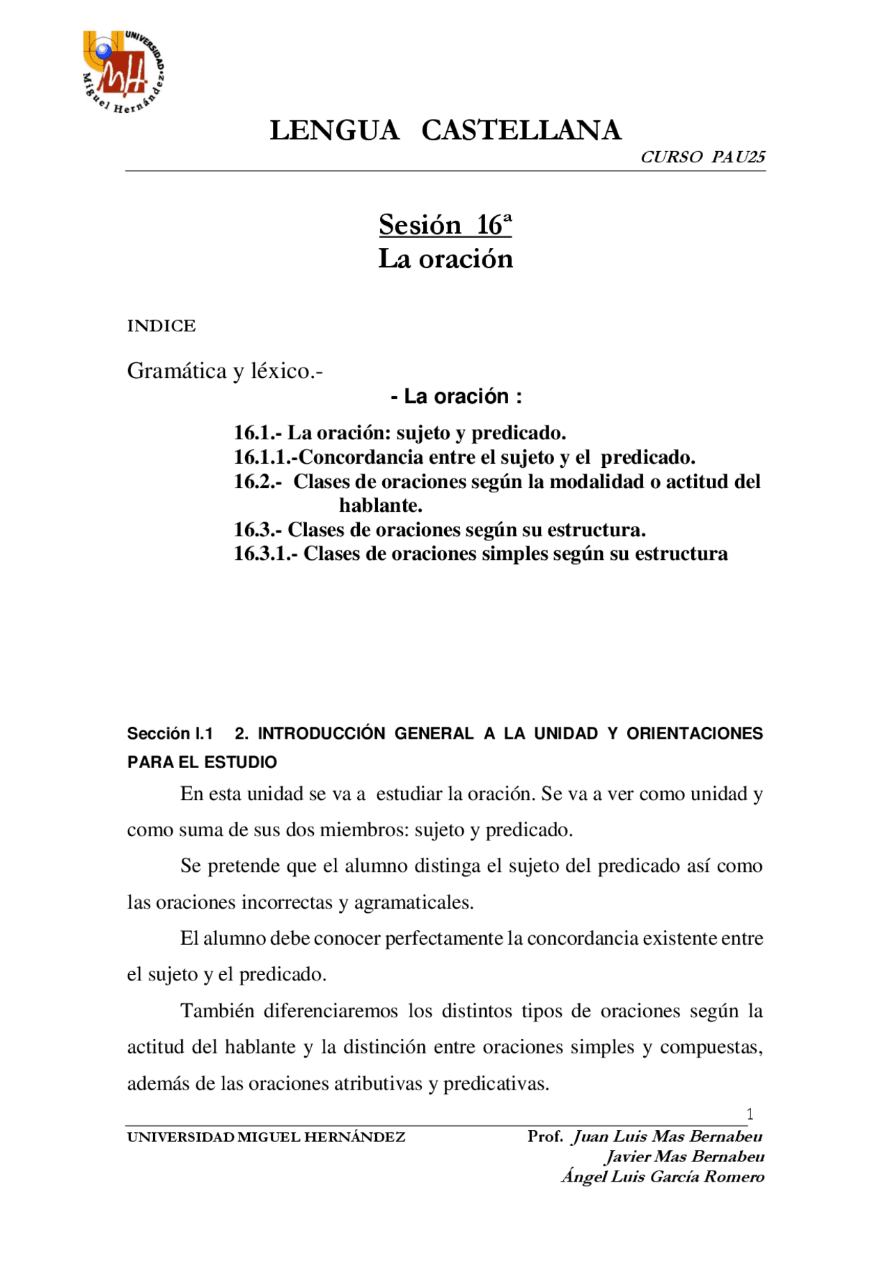 Clasificacin De La Oraciones Segn La Modalidad De La Oracin