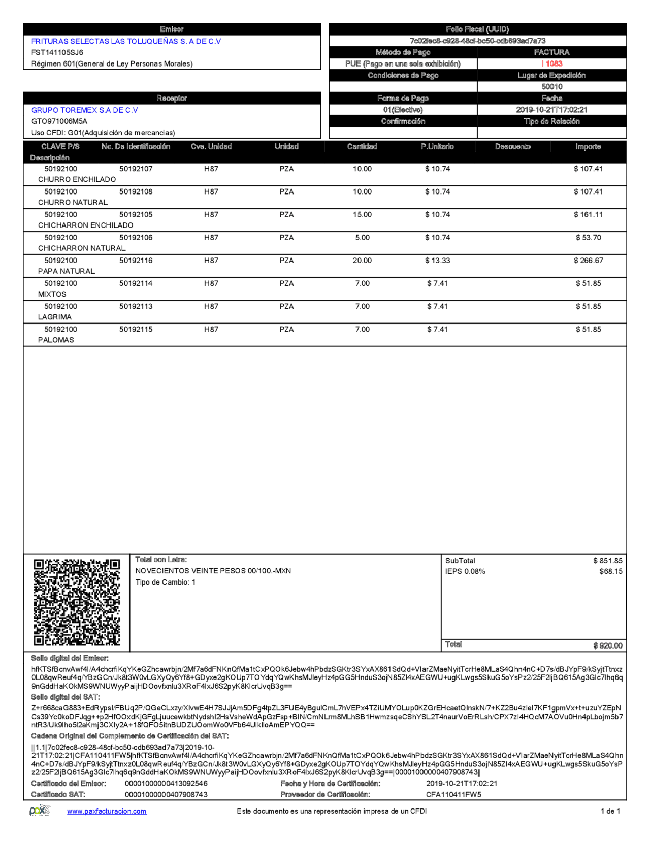 Uso cfdi g01 adquisici n de mercancias gto97 docsity